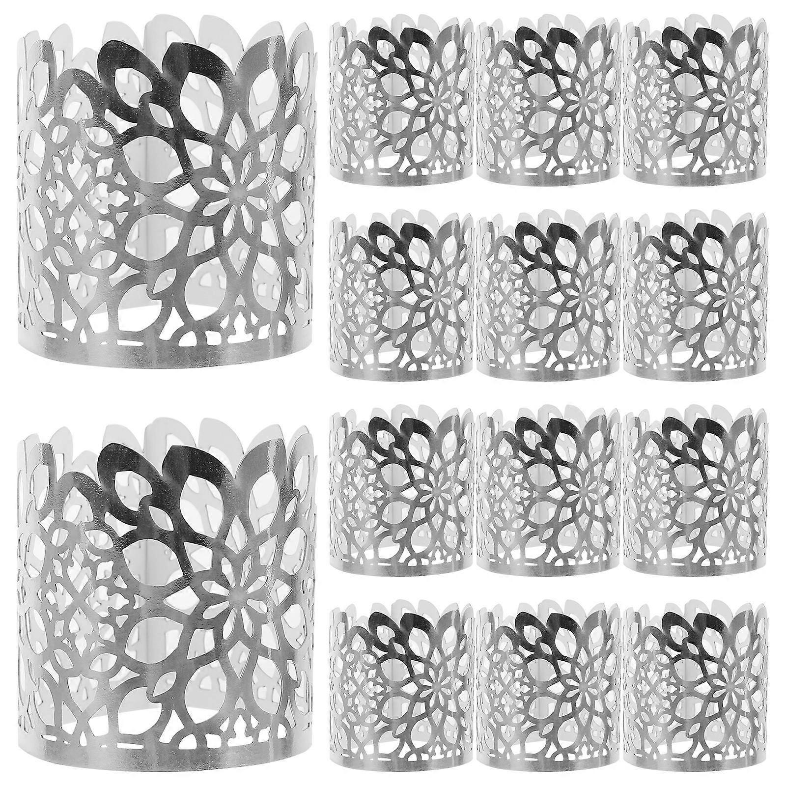 50pcs Hollowed Paper Napkin Rings Elegant Disposable Serviette Decor for Parties, Weddings & Gatherings Compact Table Decoration Holders