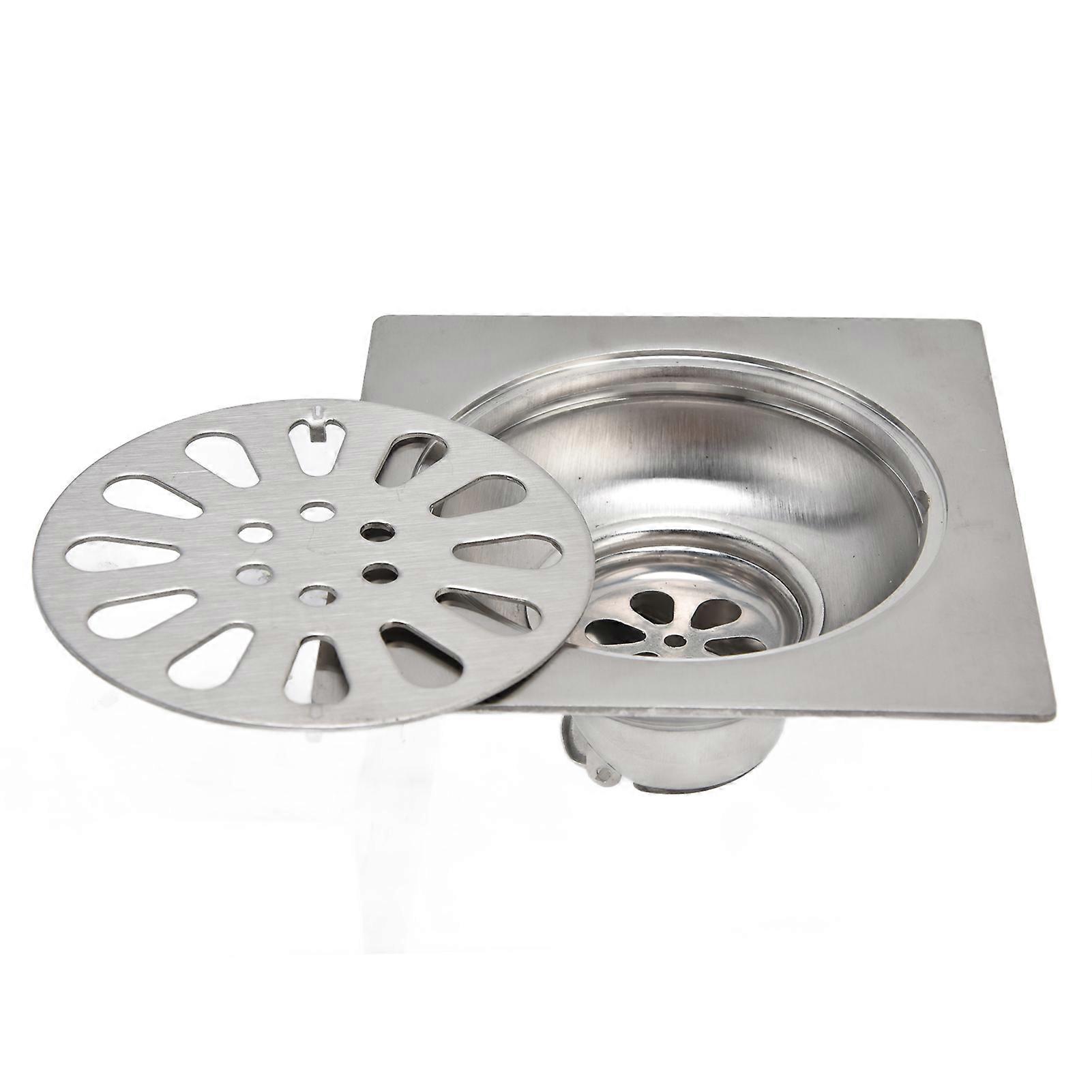 Shower Drain Square Shape Adjustable Tile Insertion Floor Drain Channel for Kitchen Bathroom