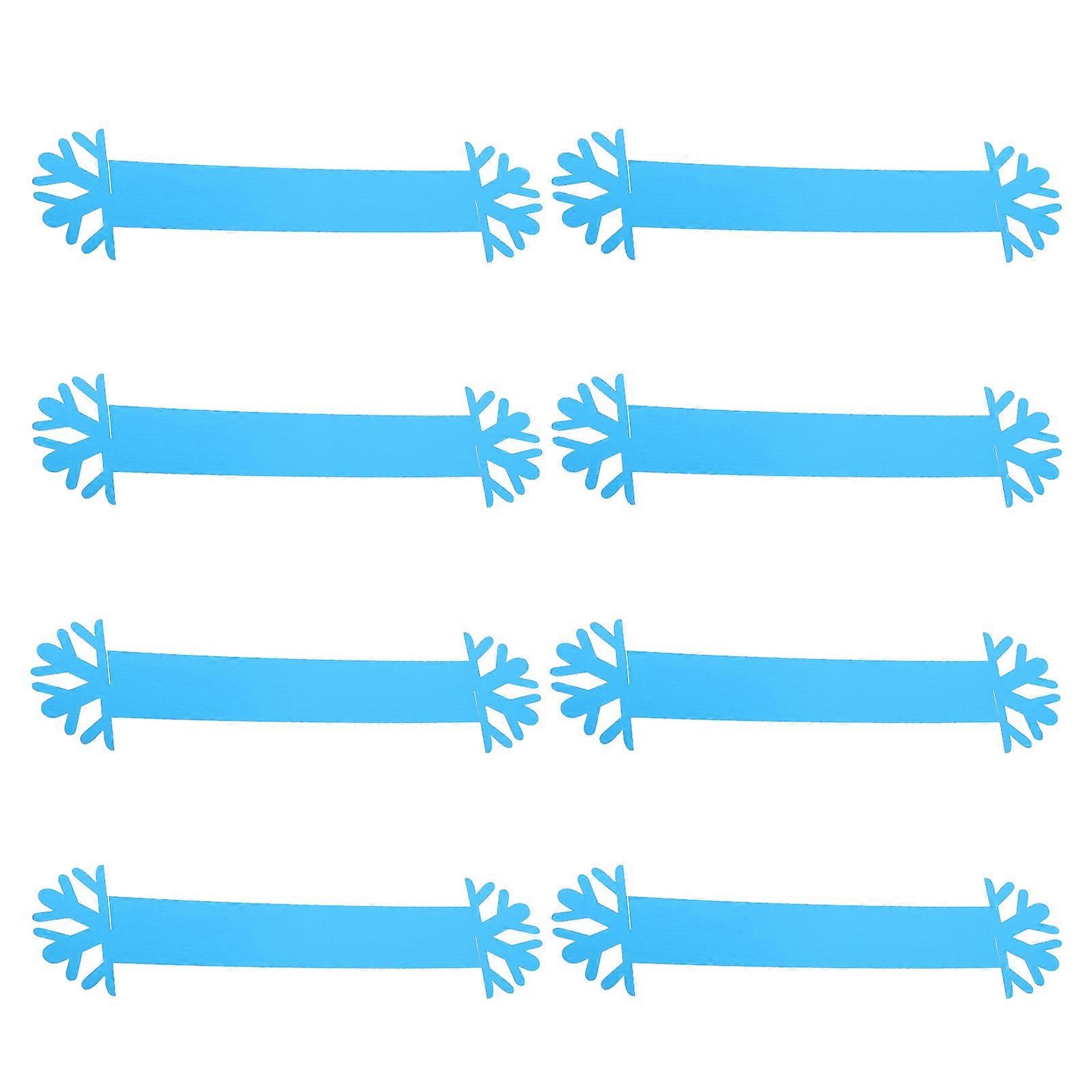 Napkin Rings Snowflake Shape Elegant Style Reflective Blue For Wedding 20Pcs