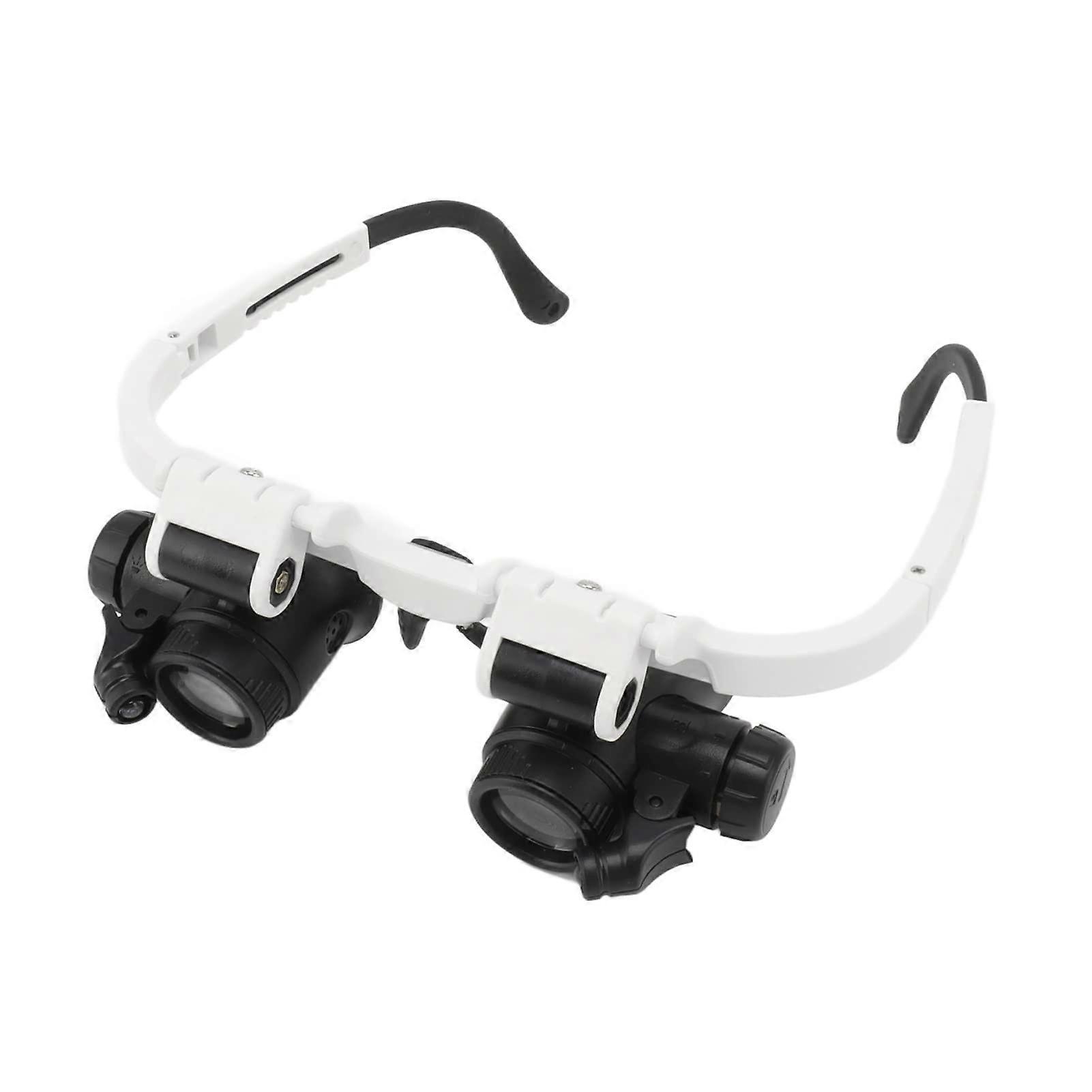 Magnifying Glasses Head Magnifier 8x Magnification with Adjustable Headband, 2 LED Lights for Jewelry Repair, Reading, and Crafts
