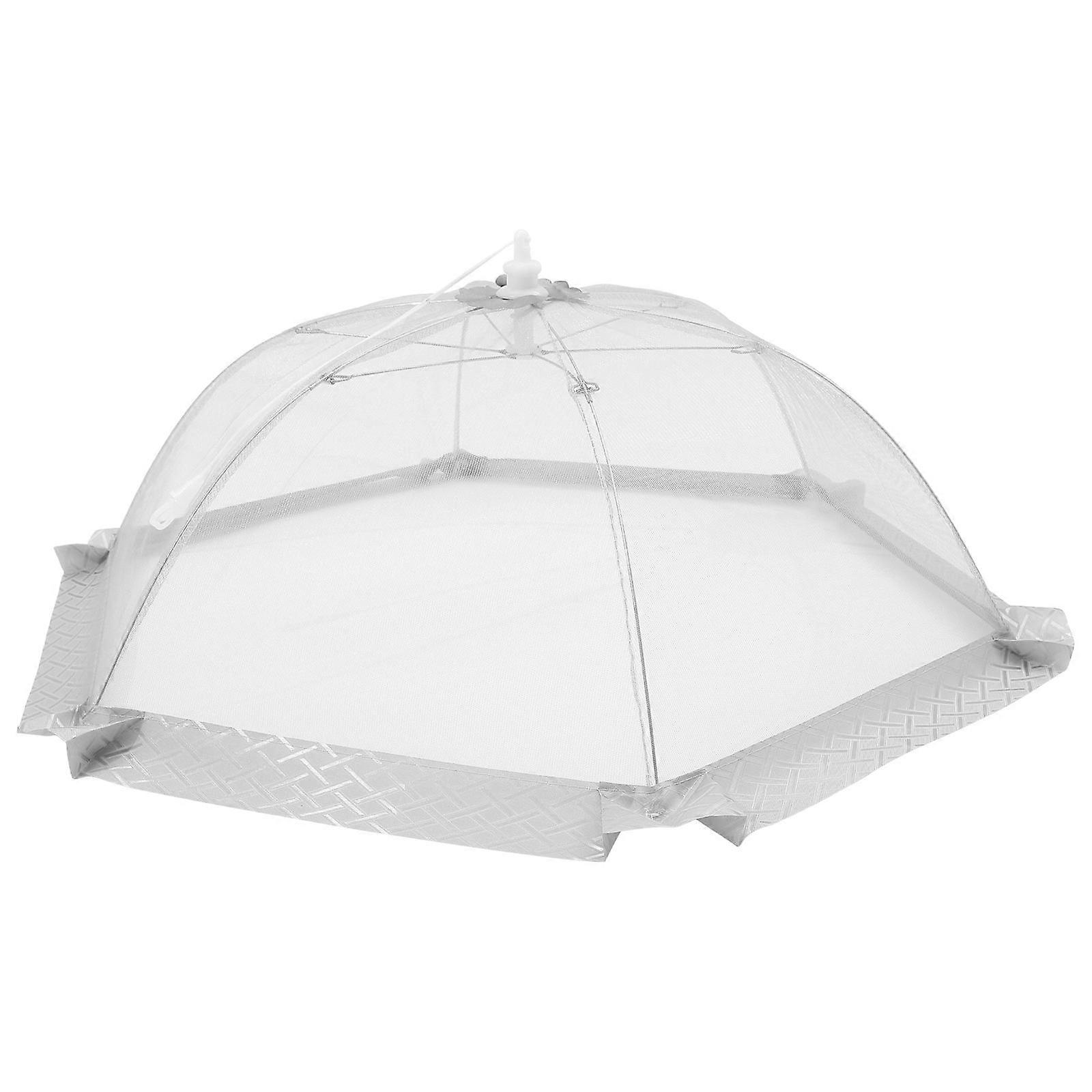 Round Transparent Food Tent Mesh Cover for Outdoor BBQs, Picnics, and Camping – Reusable Insect Protection Umbrella for Dining Tables