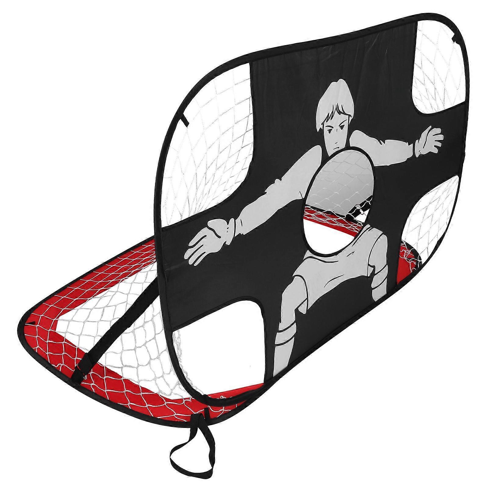Kids Soccer Net Foldable Design Durable Construction For Sports Training Red 120.00X80.00X80.00CM 1Set