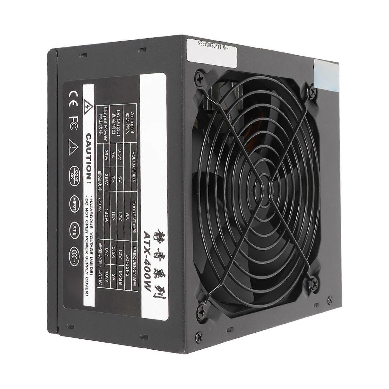 400W Netzteil Nennleistung 250W Temperaturregelung Sicherheitsschutz Desktop-System Stromversorgung für Computer 110/