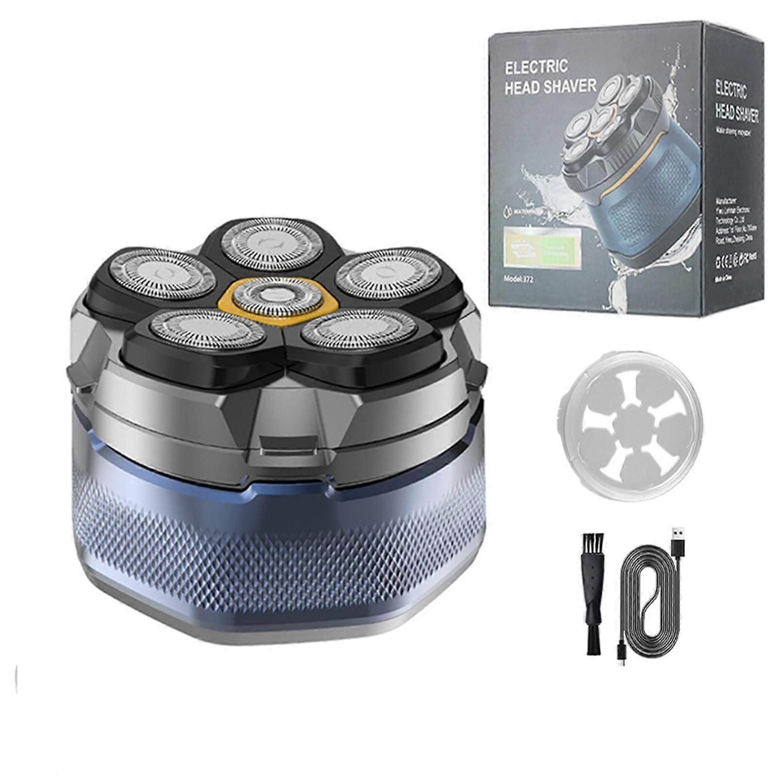 Bald Razor Men's Digital Display Waterproof Electric Shaver with Magnetic Optical Head for Dry Shaving and Comfort Fit