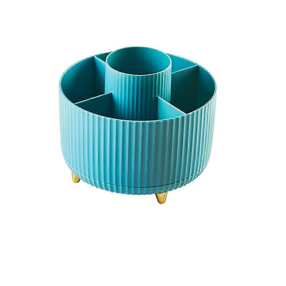 1 Piece 360° Rotatable Pen Holder, Organizer for Pencil Cup for Desk Storage, Stationery, Blue