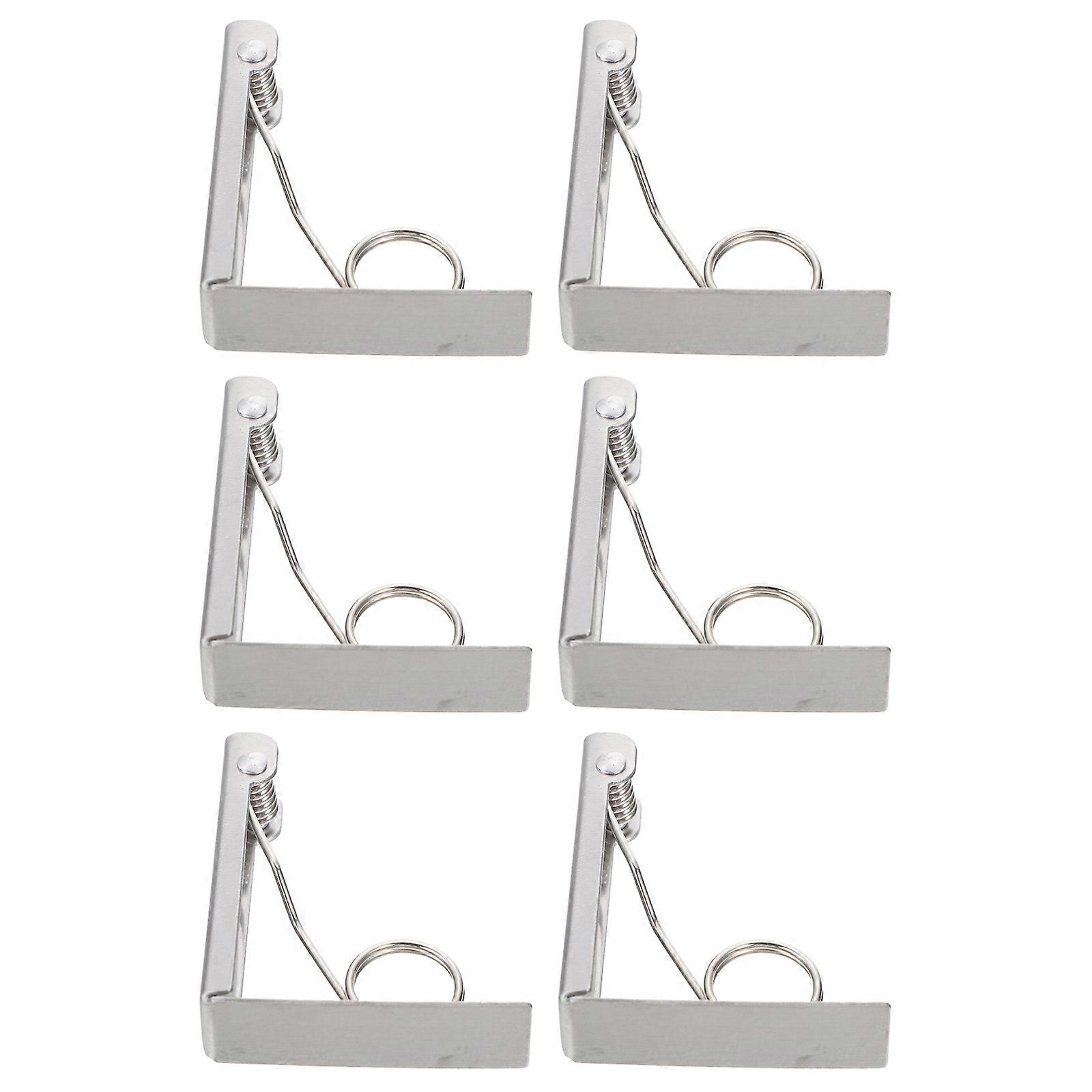 Camping Tablecloth Clamps Stainless Steel Practical Design Tablecloth Fastening 6Set