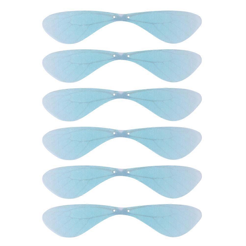 Craft Wing Dragonfly Pendant Sky Blue Chiffon Decorations Unique Design For present Giving 50Pcs