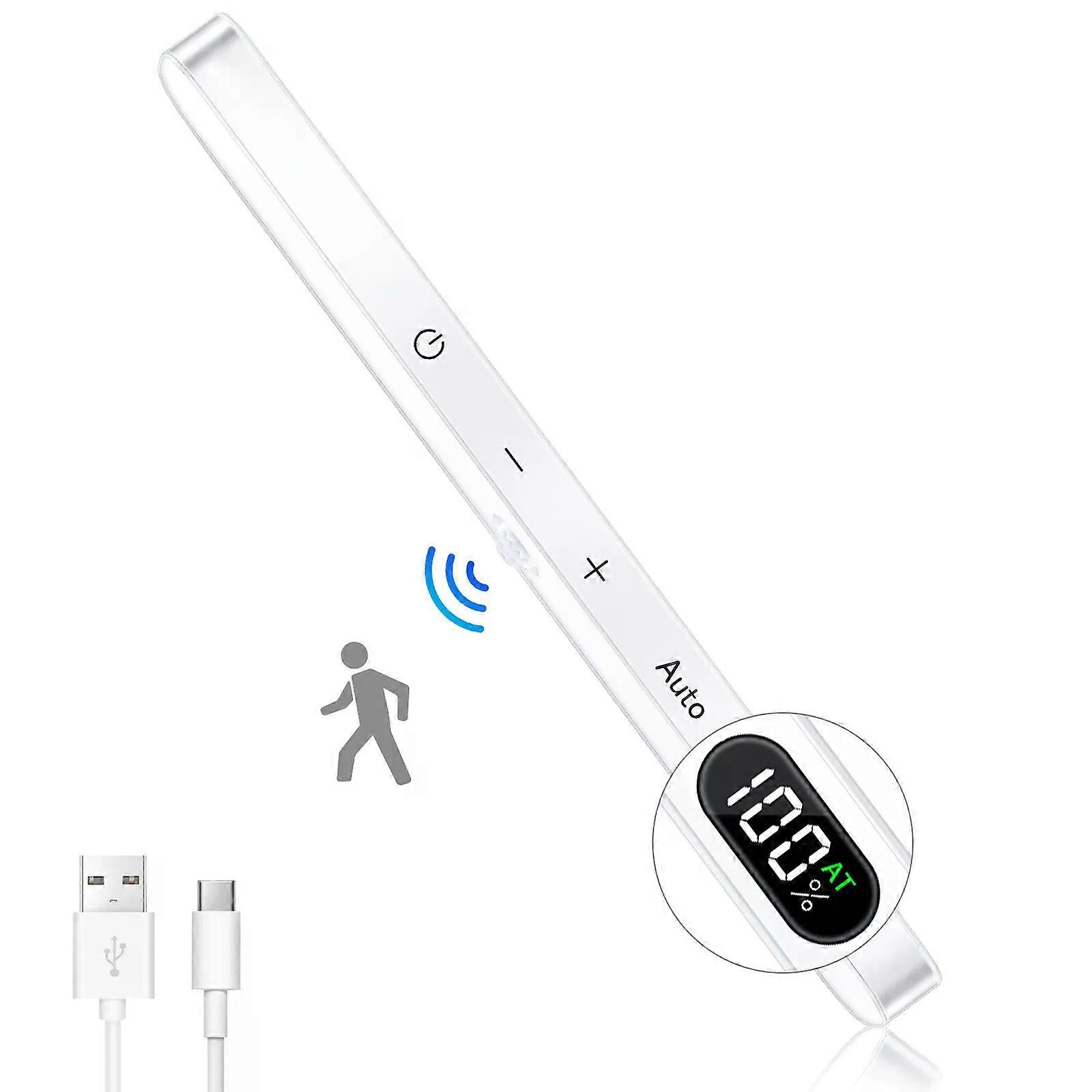 Under Cabinet Lights Rechargeable Battery Display 60 LED Touch Light Bar Motion Sensor Light Closet Light Night Lights