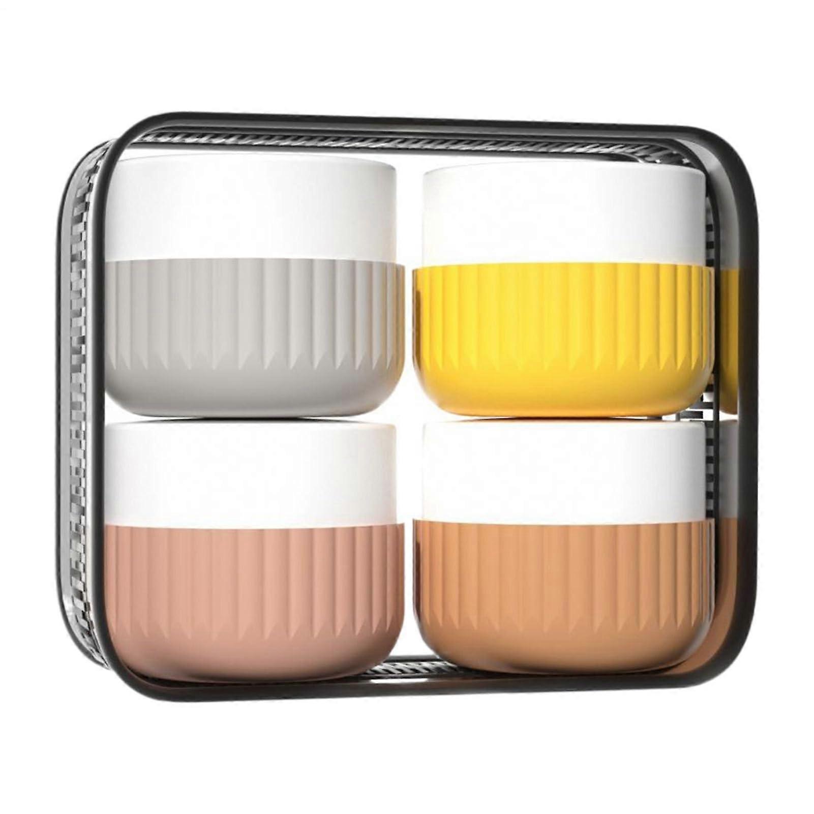 Silicone Travel Bottles Set of 4 - Reusable Leak-Proof Containers for Lotion, Cream, Shampoo, and Medication Storage