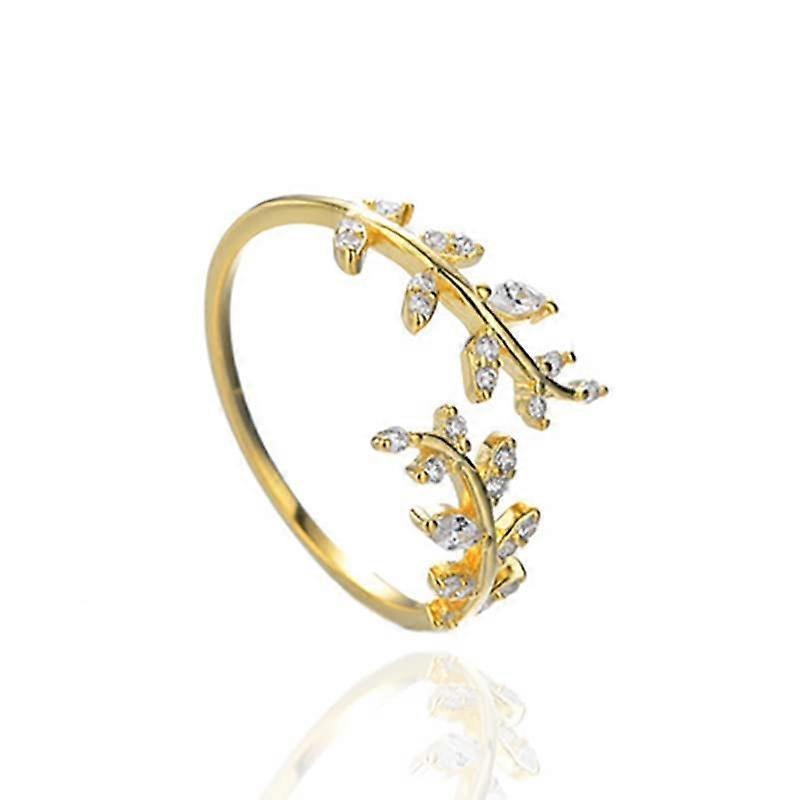 Open Leaf Ring Made of 925 Sterling Silver for Women, Engagement and Promise Ring, Elegant and Modern