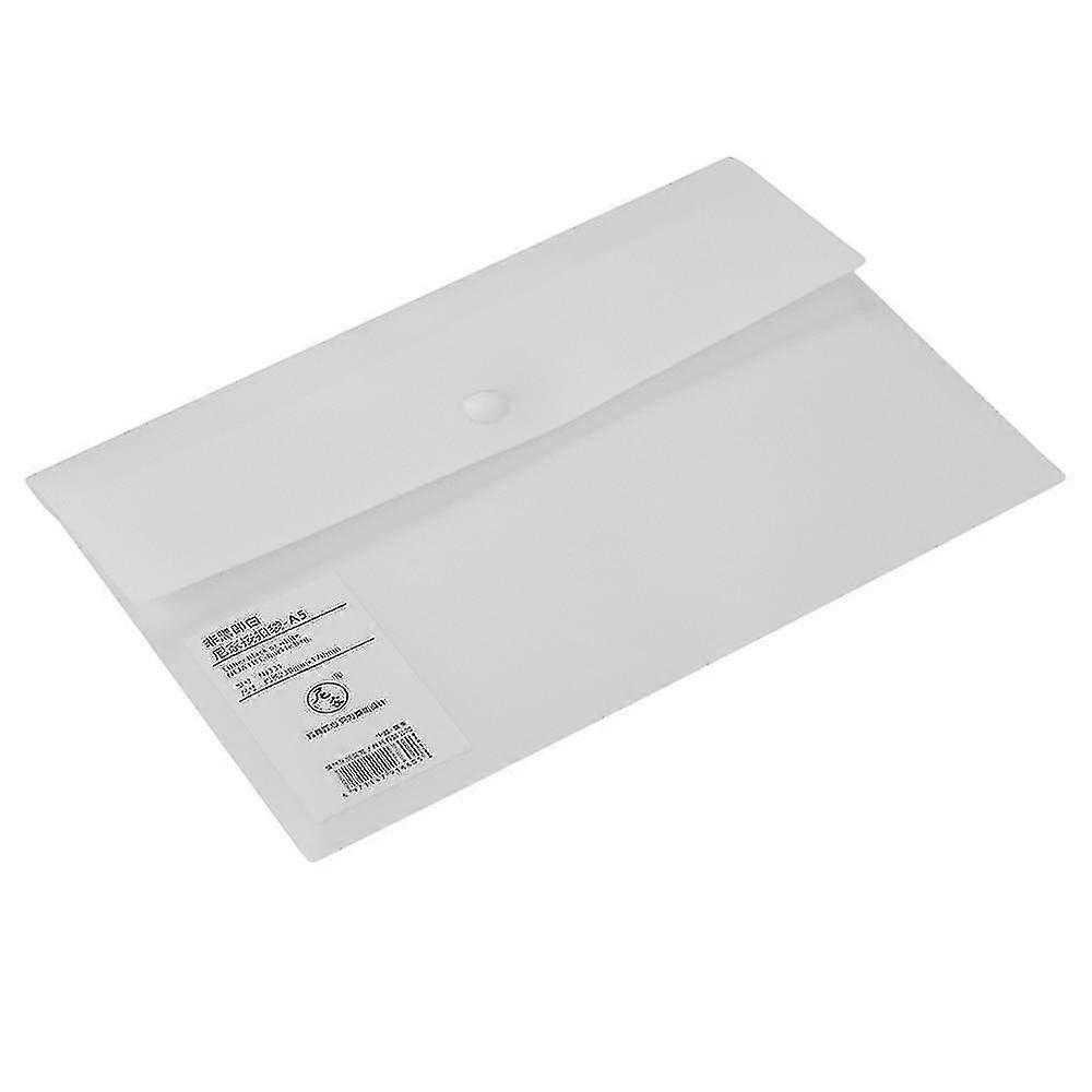 White A5 Envelope Storage Pouch & Document File Organizer Bag - Snap Closure for Secure Paper Storage