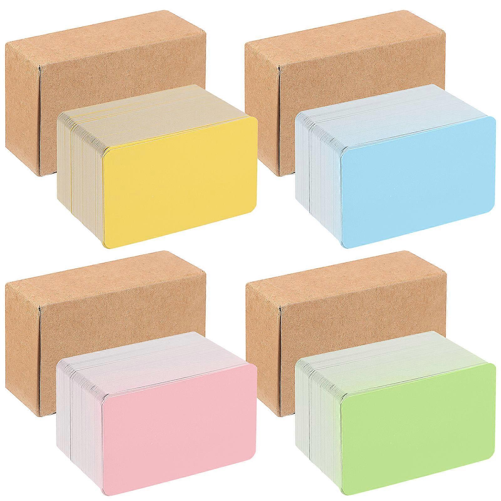 Colored Blank Kraft Paper Cards for Learning with Thick Smooth Paper Perfect for DIY Notes and Messages 4 Boxes