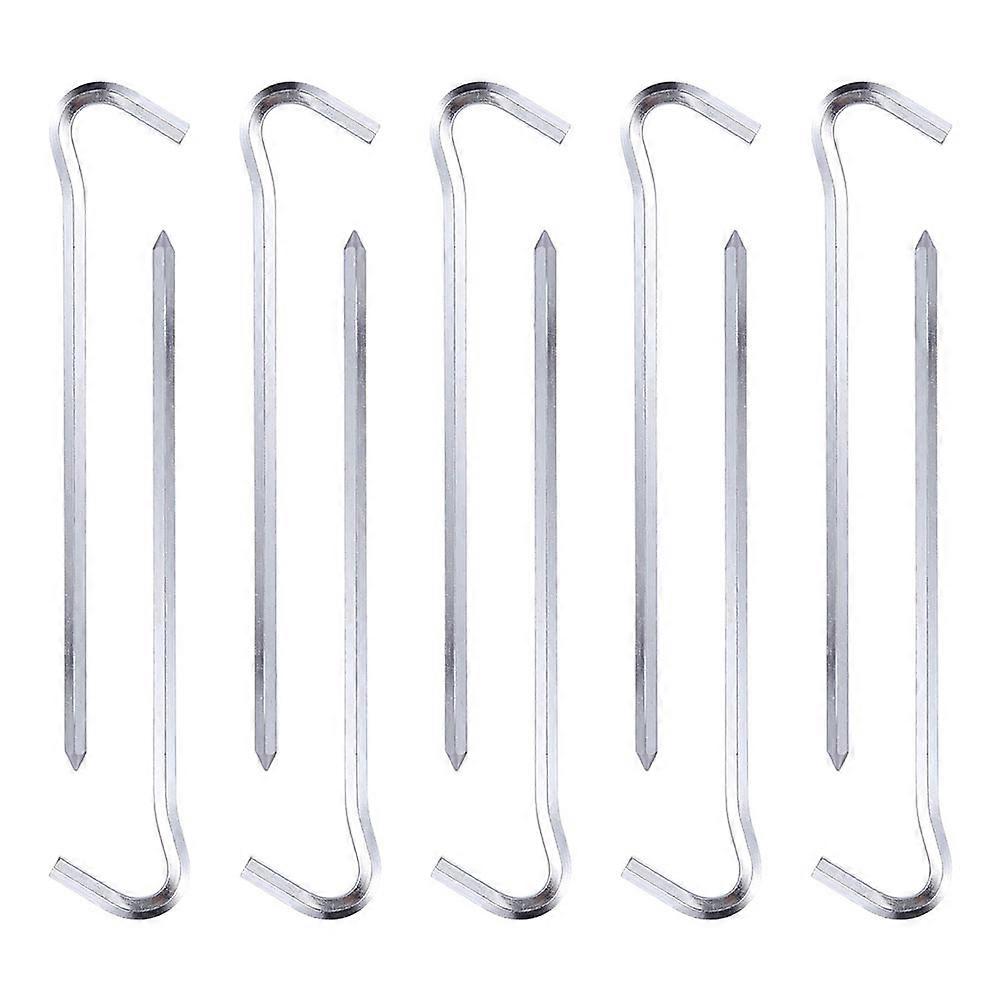 Durable Tent Nails Aluminium Alloy Hexagonal Question Mark Shape Easy Ground Insertion 12Pcs
