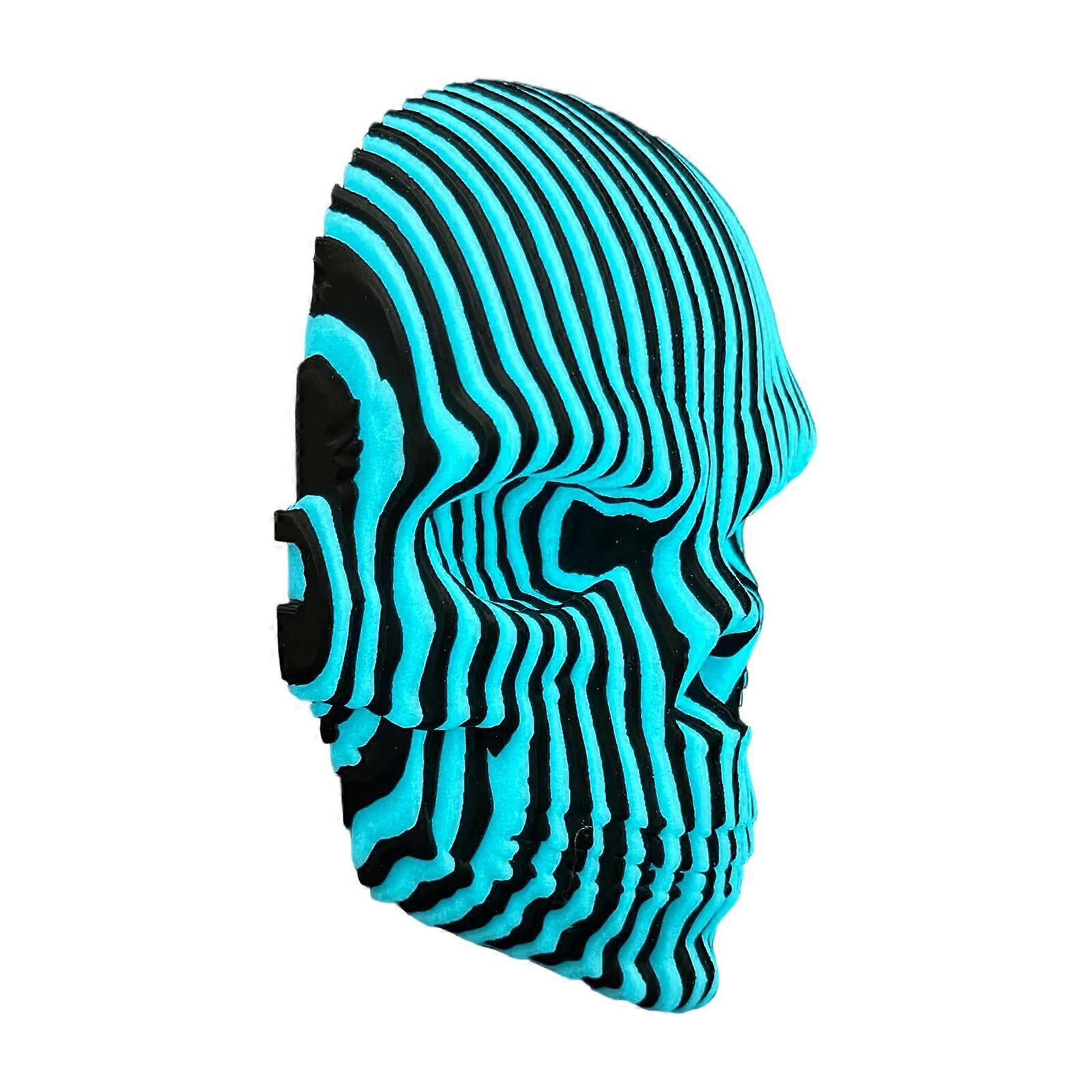 Bendable 3D Printed Glow Skull Ornament Two Color Contrast Design Perfect For Halloween Party Decoration Black and luminous b
