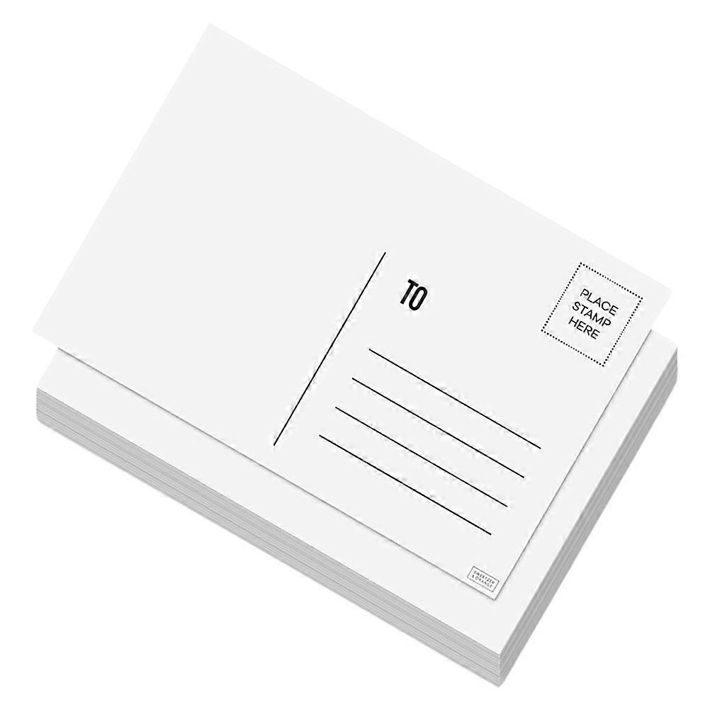 Blank Postcards Kraft Paper For Diy Invitations Birthday Thank You Cards Home Use Rectangular Smooth Surface 50 Sheets