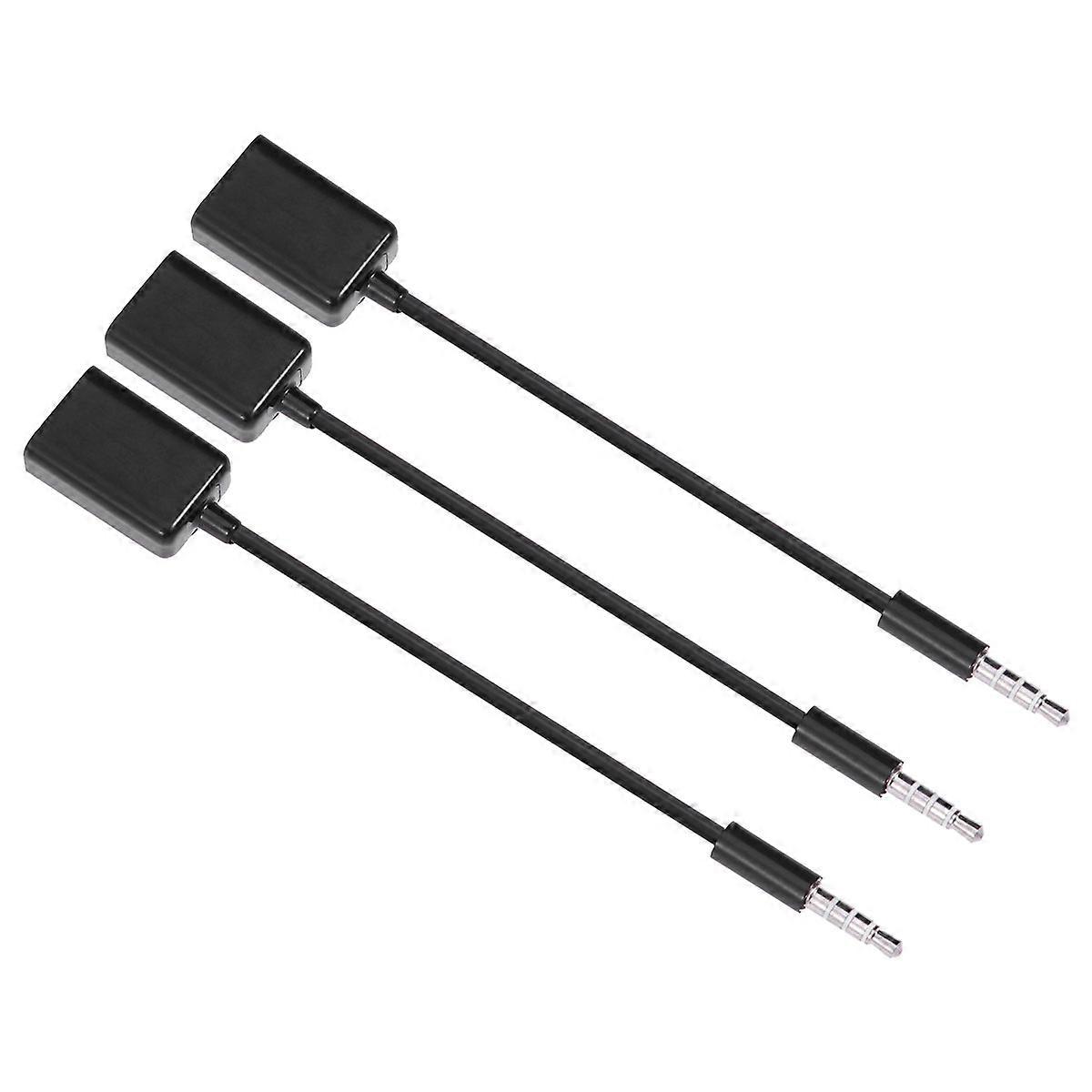 OTG Cable for Car Audio Play USB to 3.5MM Cable with MP3 Decoder Function Black PVC ABS 12V