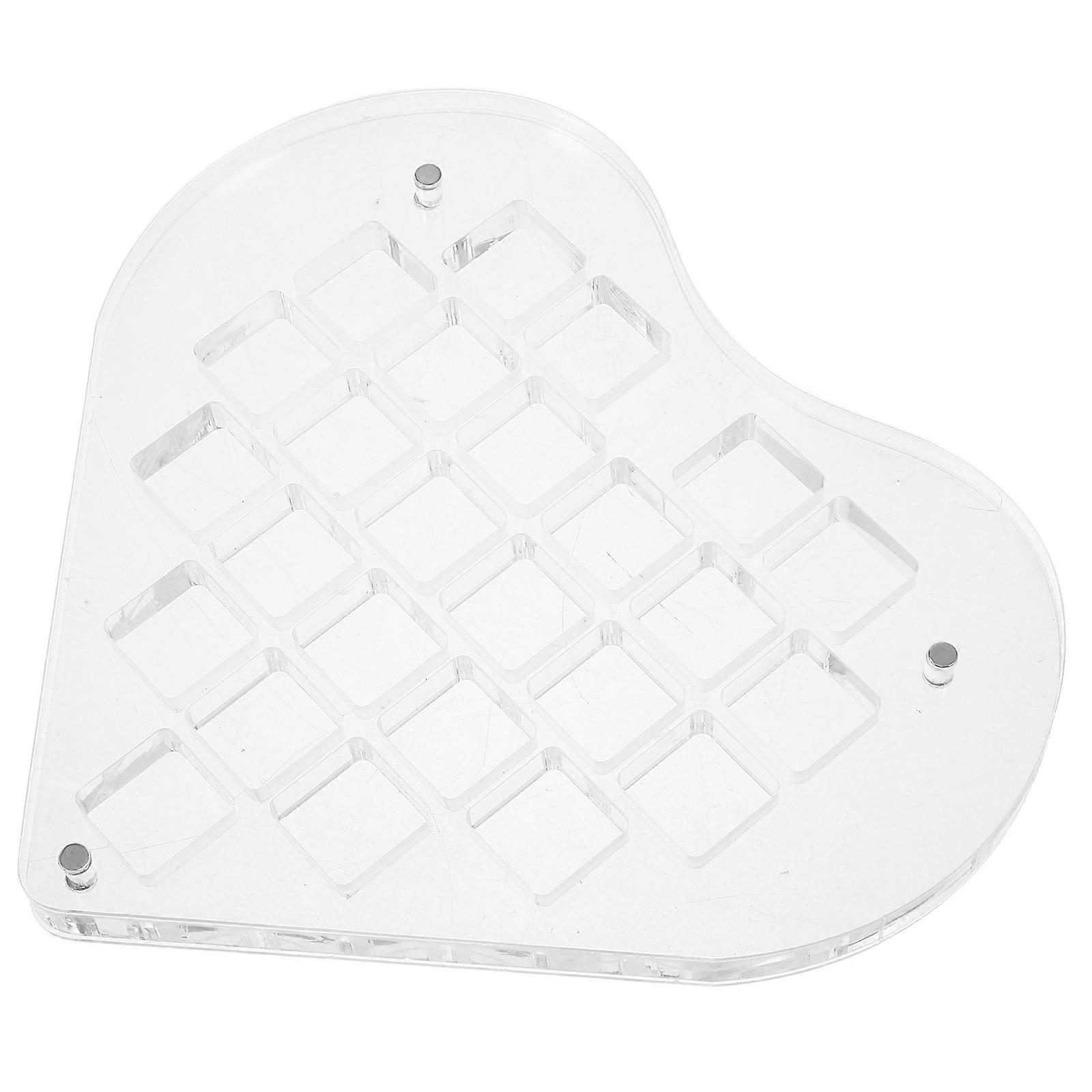 HeartShaped Acrylic Display Box with Magnetic Closure for Jewelry and Collectibles Transparent