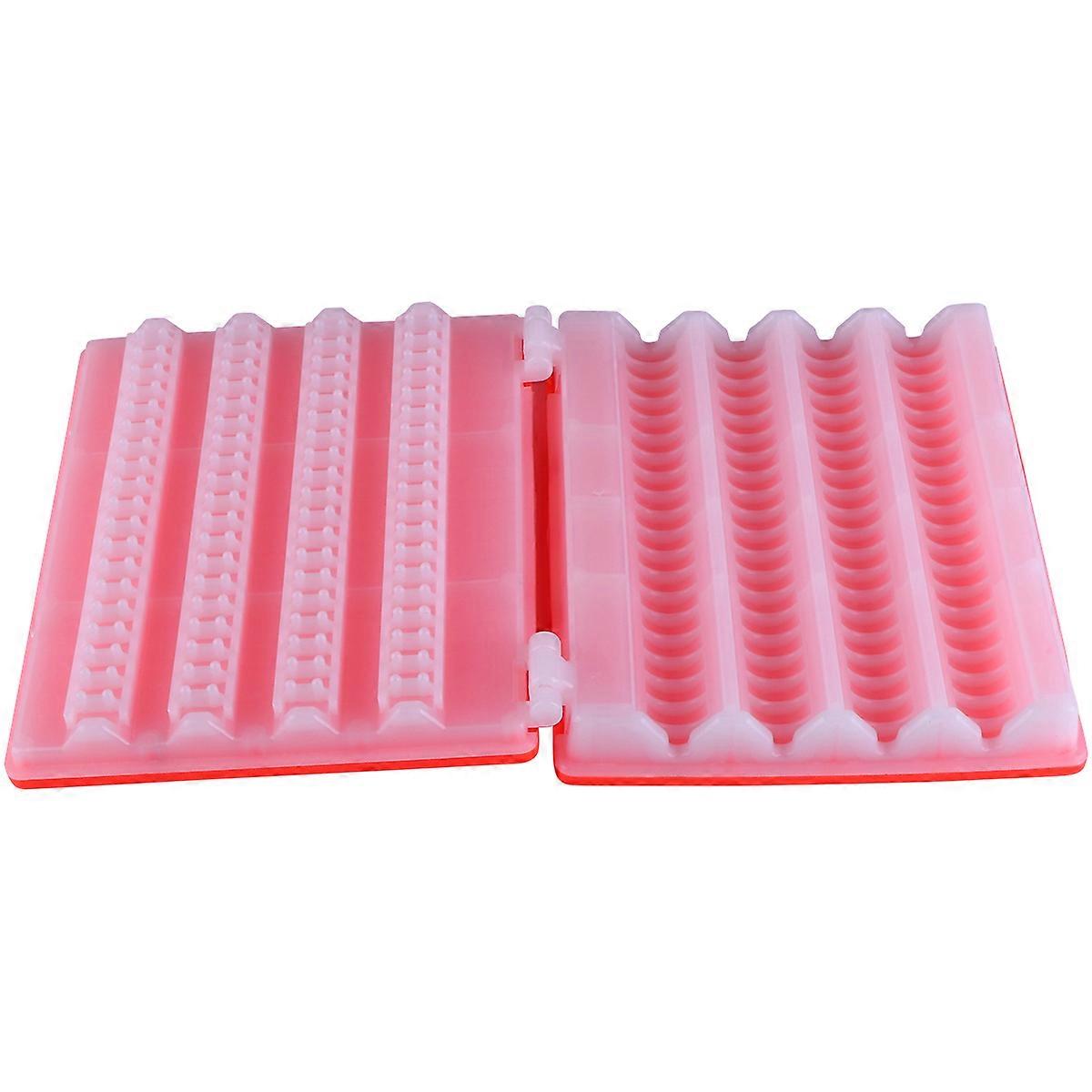 Efficient Meat Skewer Tool Barbecue Accessory BBQ Meat Skewer Maker Pink 17X13X3CM Prevent Hand Injury 1Set