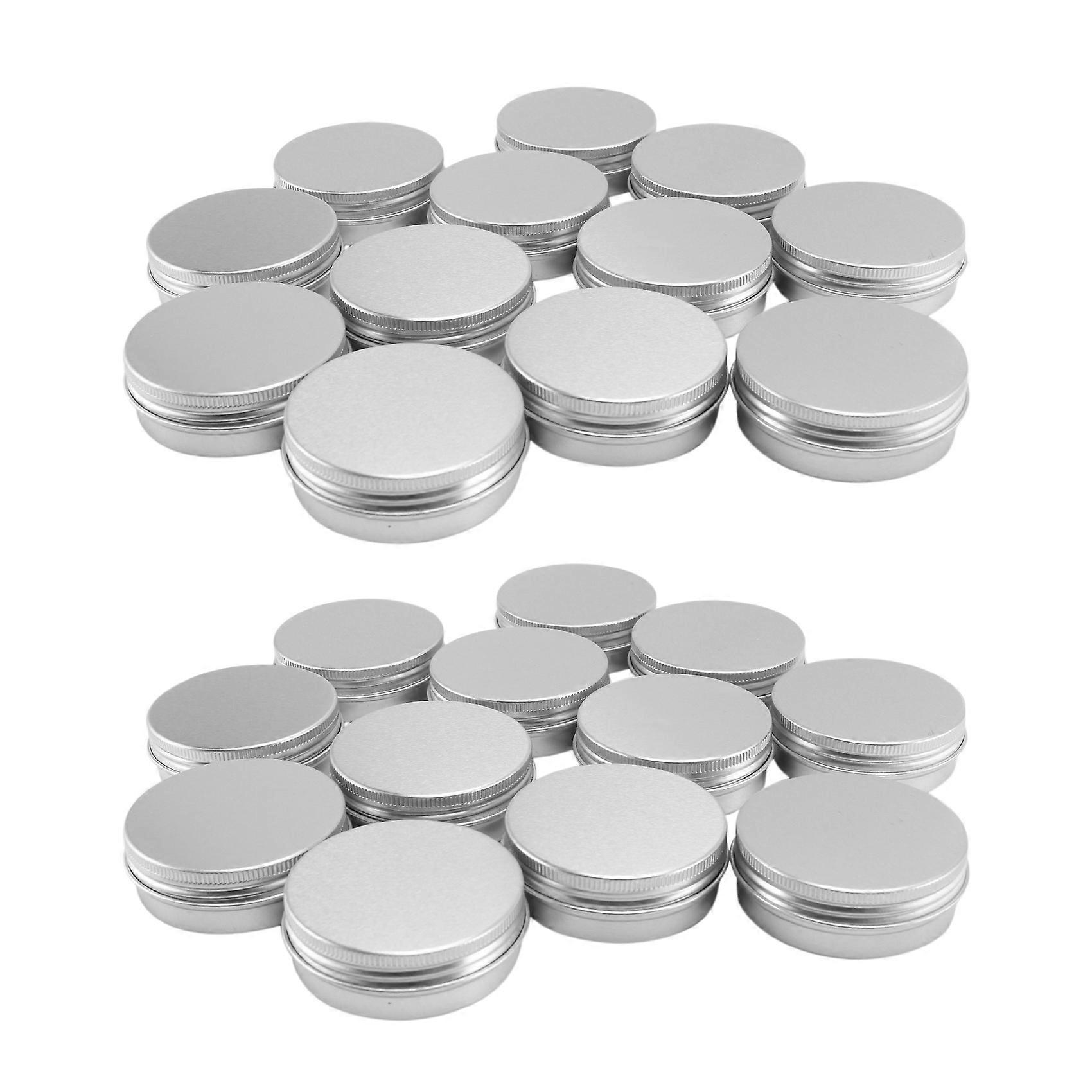 24 x 50Ml Aluminium Make Up Pots 50Ml Capacity Empty Small Cosmetic/Candle/ Tins Jars