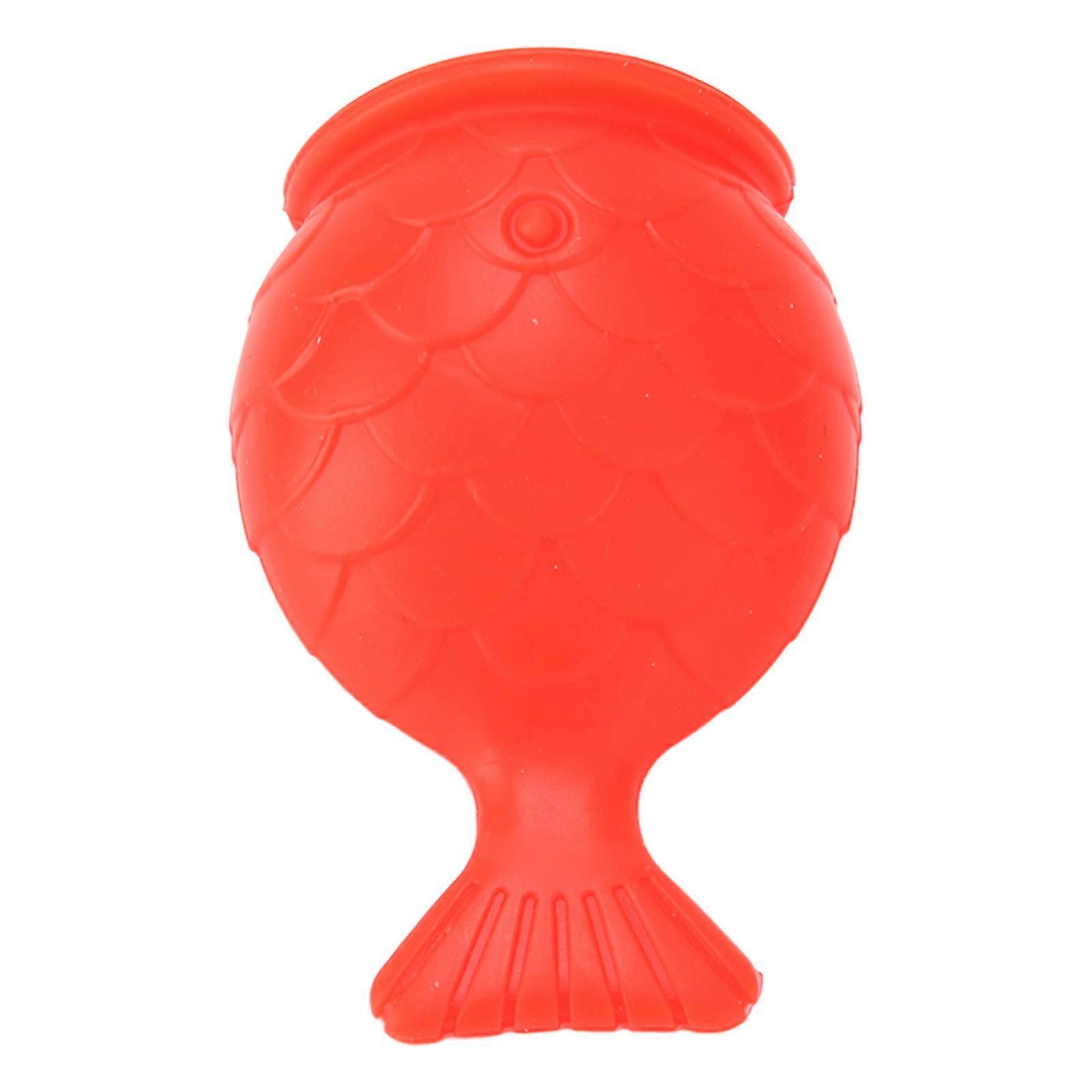 Lip Plumper Tool Silione Portable Reusable Fish Shaped Lip Plumping Enhancer Device for Dating Red
