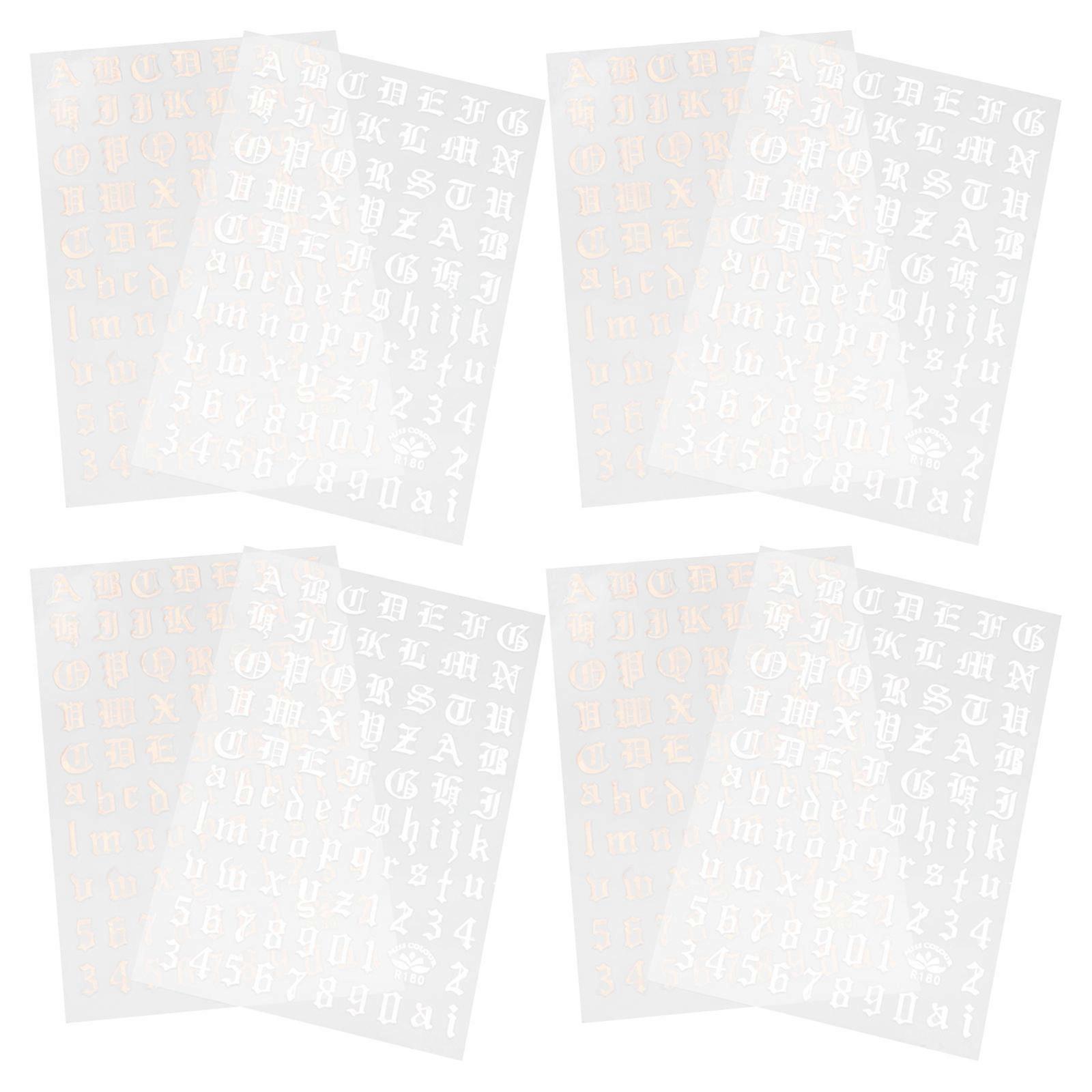 Letter Nail Patch Decals Designed For Trendy Nail Art Ideal For Ladies At Parties And Daily Use - 4 Sets Available