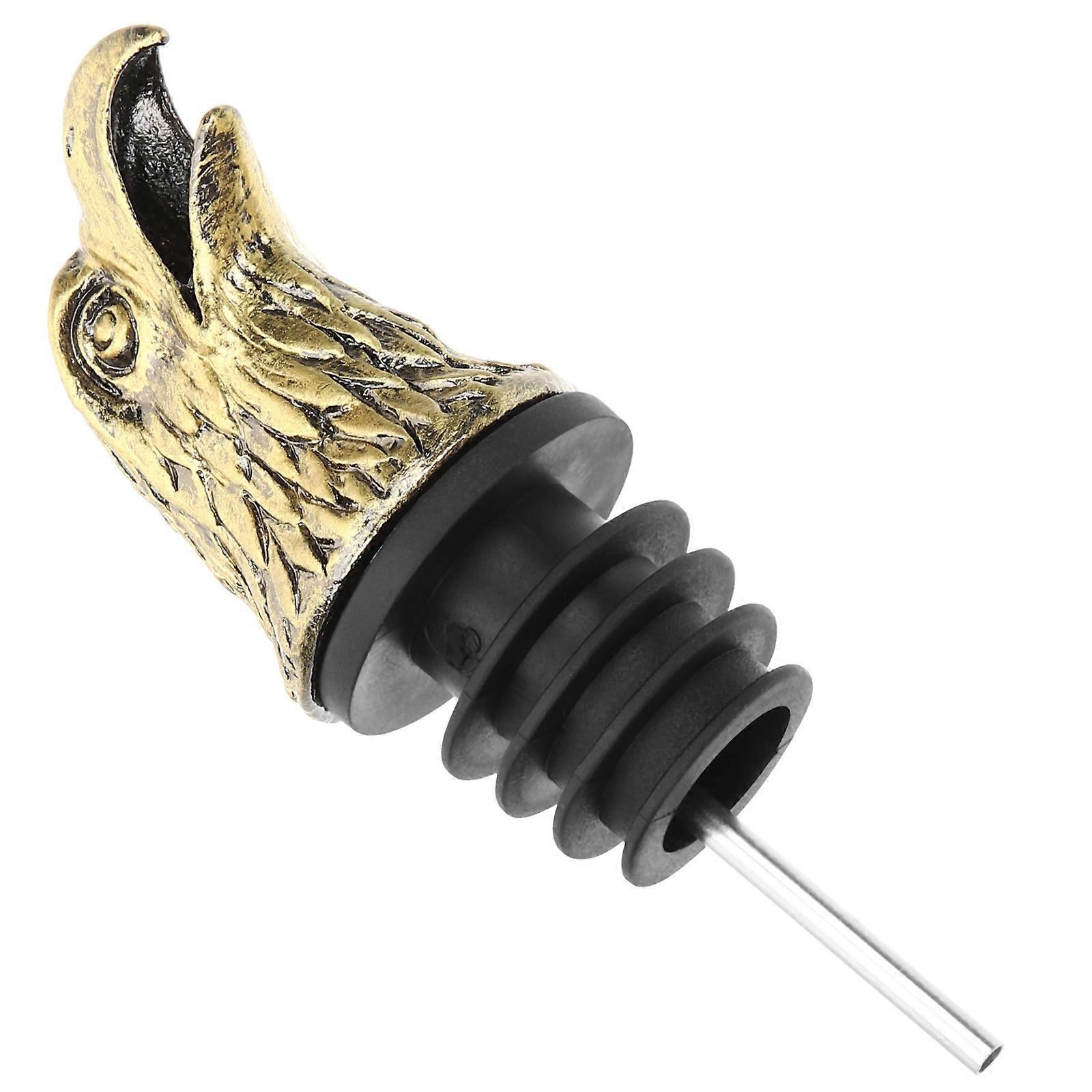 Eagle Head Wine Pourer Made of Alloy Golden for Home Use and Party Fits Wine Oil Sauce Bottles