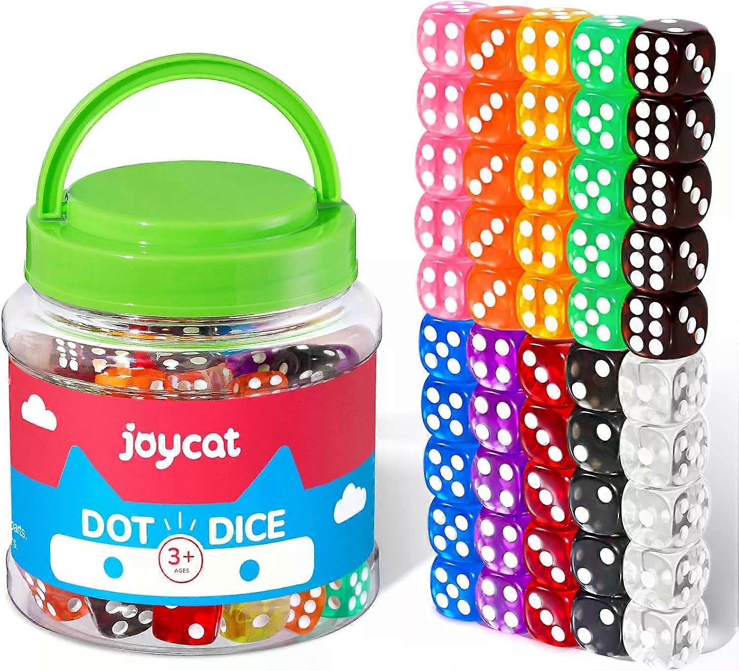 16Mm 6 Sided Dice Set, Standard Game Dice for Kids, Board Games, Dice Games