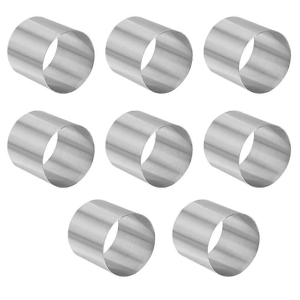 Stainless Steel Cake Rings for Baking Mini Mousse Cheesecakes 8 Pcs Versatile Kitchen Bakeware Tools