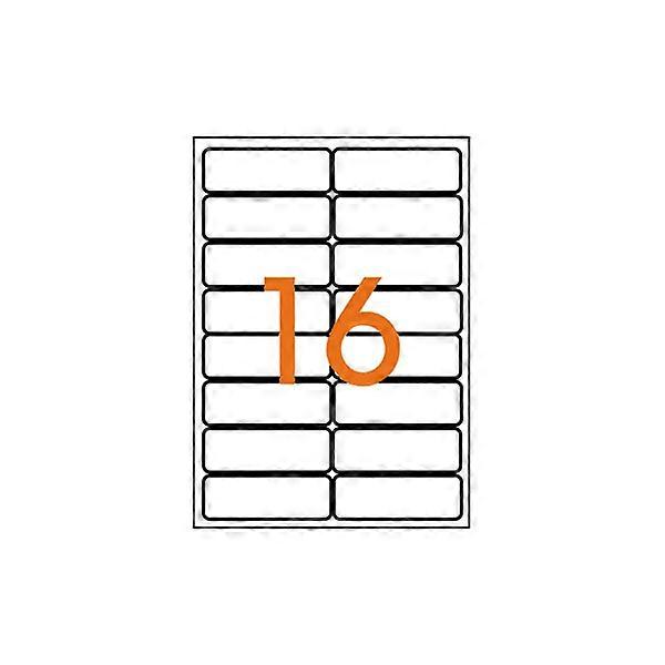 Self-adhesive paper A4 25 sheets/pack 16 (99x34mm) rounded corners