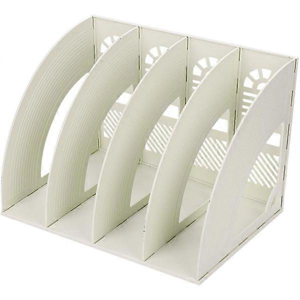 4 Compartment Magazine Holder, Book Storage Shelf File Module Archiving