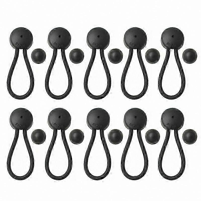 Heavy Duty Elastic Shock Cord with Non-Slip Fasteners for Boats and Automotive Use, 10 Pieces
