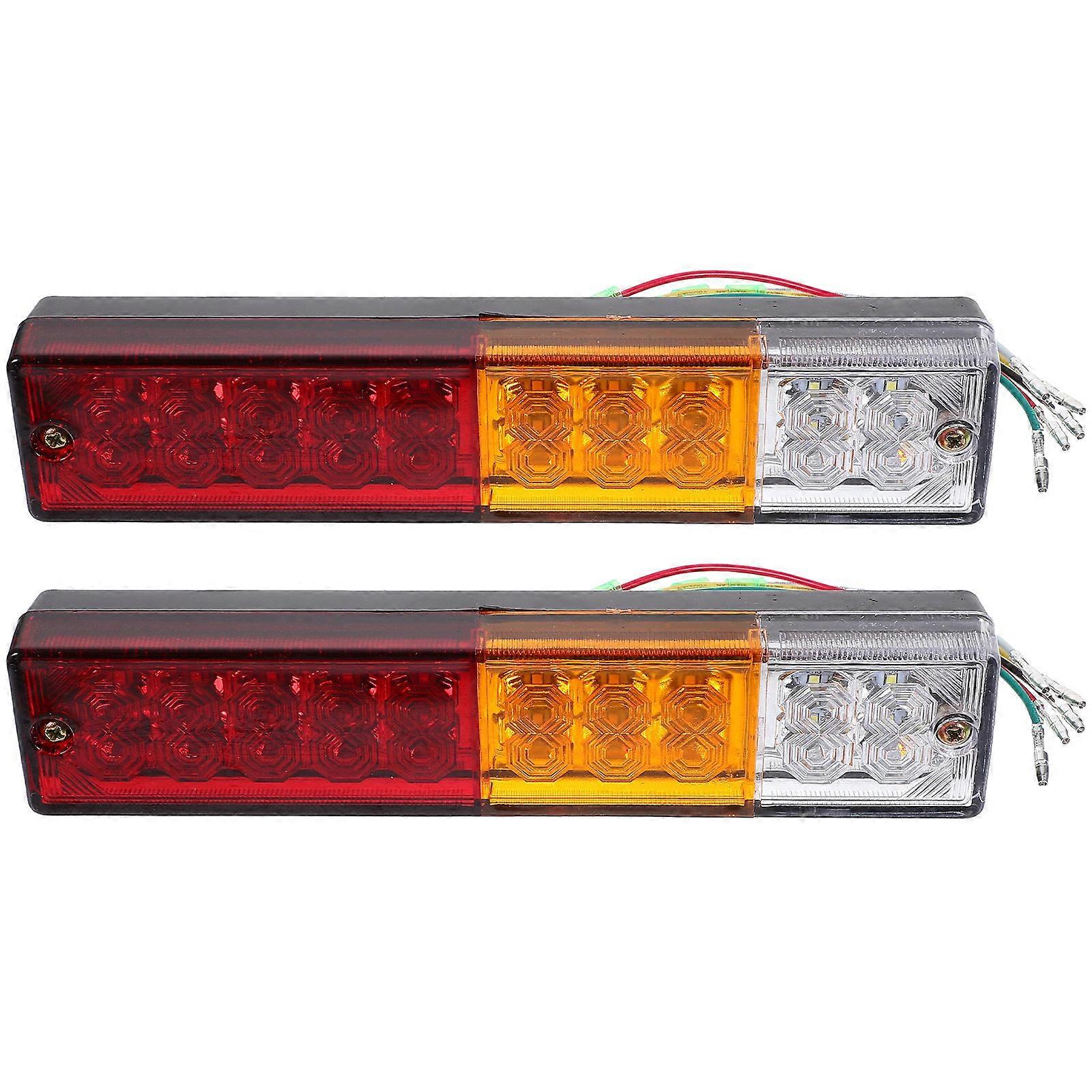 Tail Light For Truck 1 Pair Signal Lamp For Vehicles Night Driving Assorted Color Rectangular Turn Function