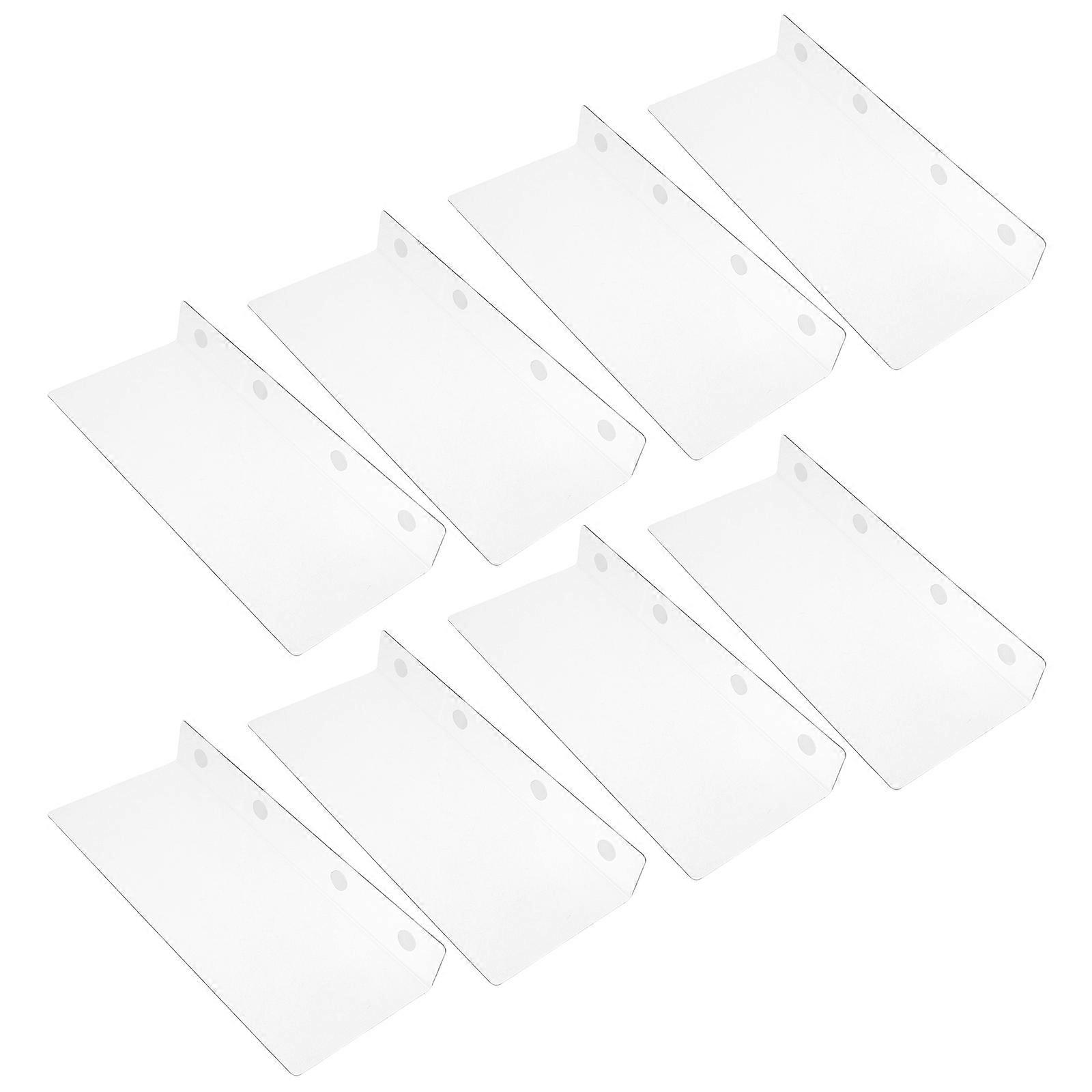 فواصل منظم الجرف الشفاف لأصحاب المنازل فواصل شفافة بتصميم قابل للتعديل لكتب الملابس لوازم المطبخ 8 قطع