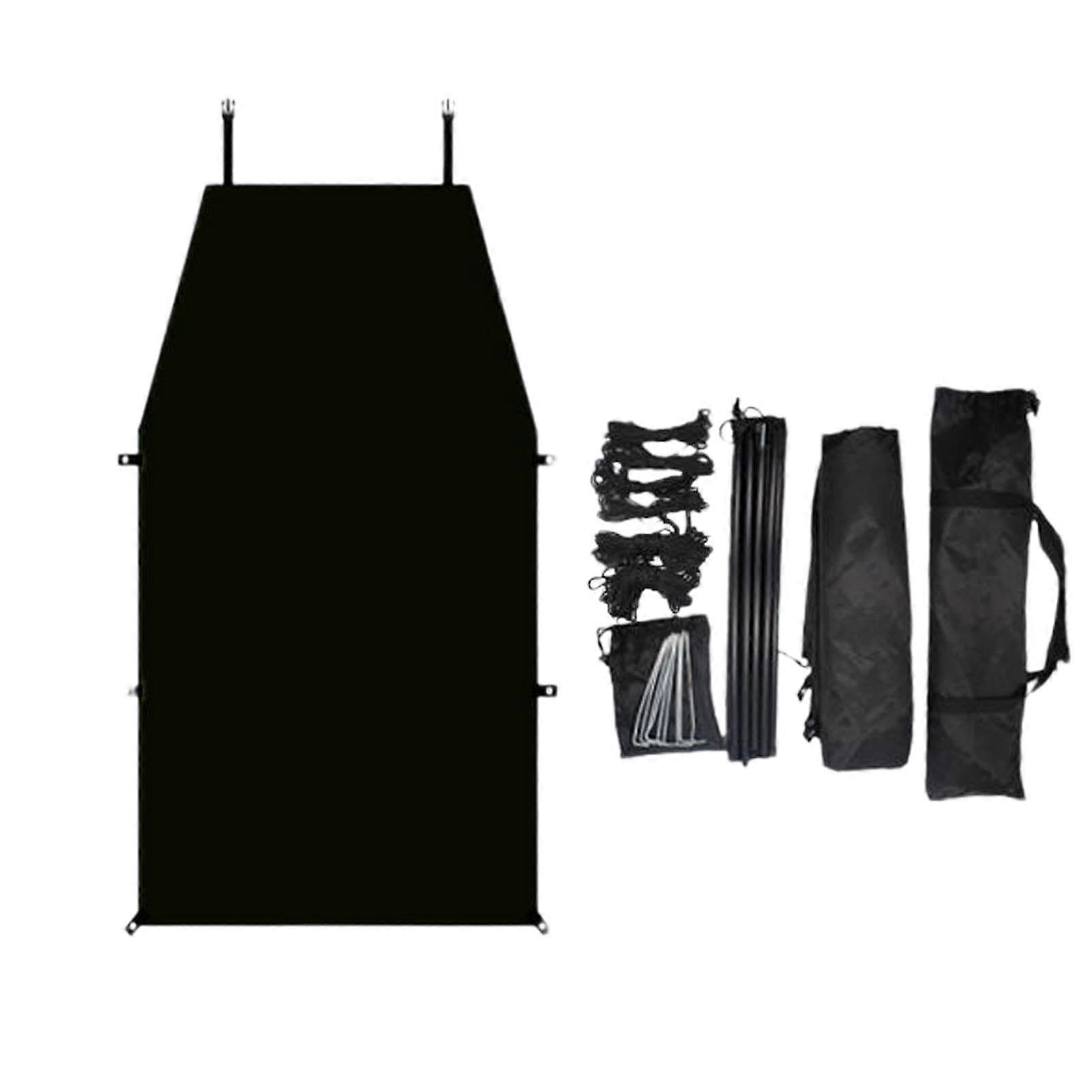 Car Tents for Camping Windproof Oxford Cloth Hatchback Tent Sunproof Canopy Shelter Black With Complete Accessory Kit