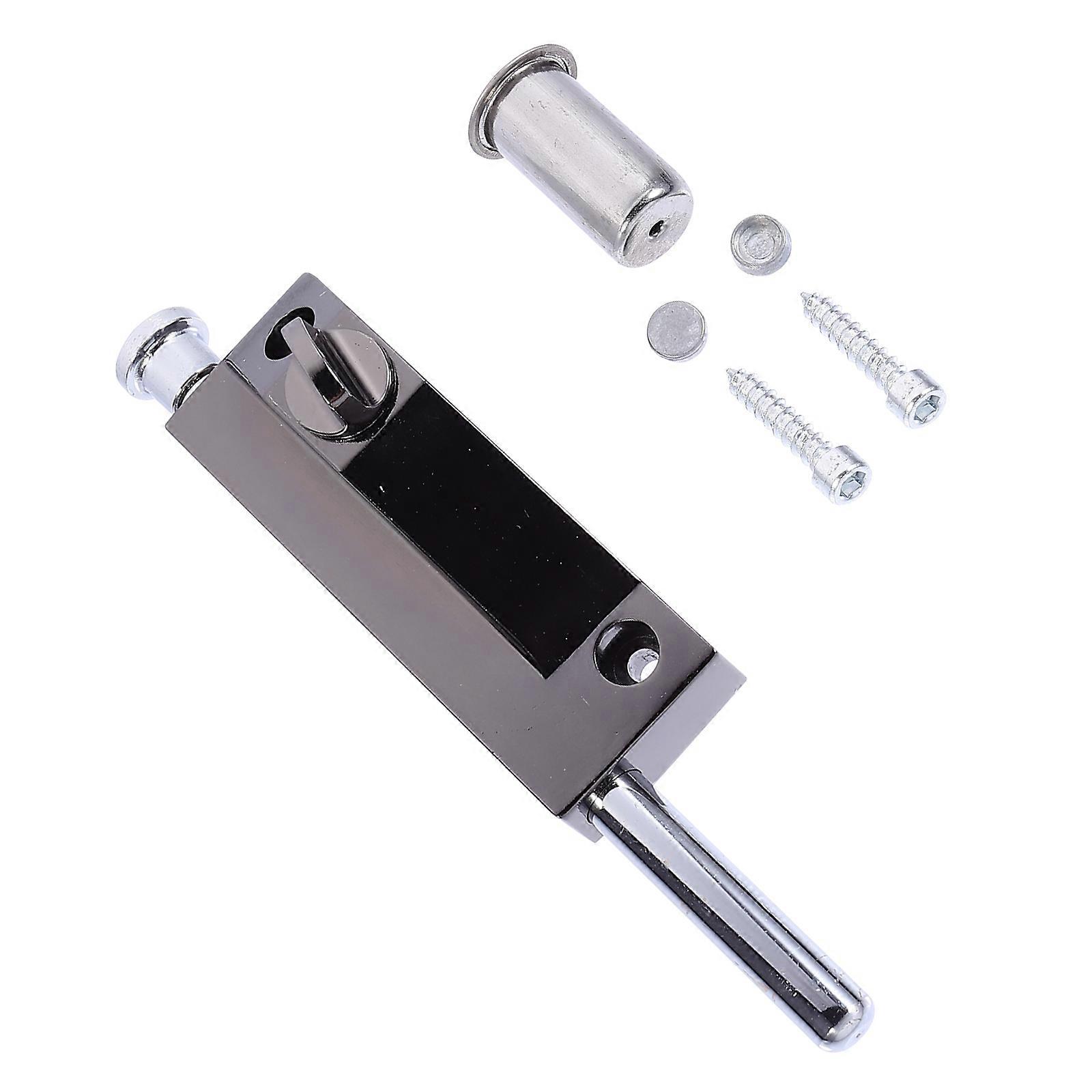 Black Zinc Alloy Door Foot Lock for Secure Use with Smooth Surface and Durable Design 1 Piece