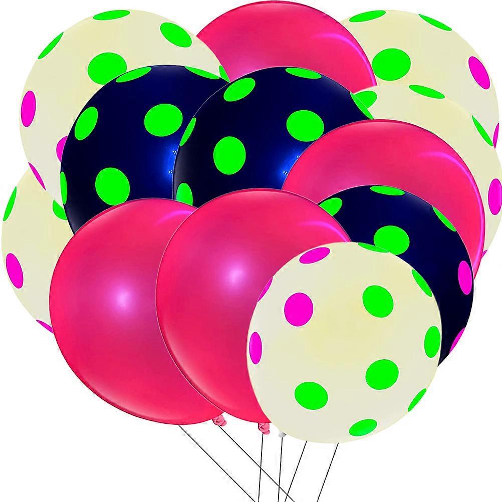 Glow In The Dark Neon Balloons 50Pcs Assorted Color Round Latex For Evening Parties And Celebrations
