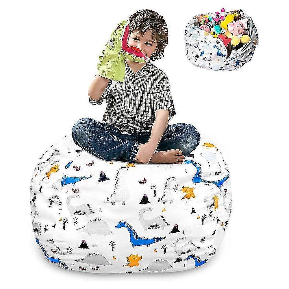 Kids Stuffed Animal Storage Bean Bag with Carrying Handle - Sturdy Cotton Cover for Toys & Clothes, Perfect Gift for Kids (32)