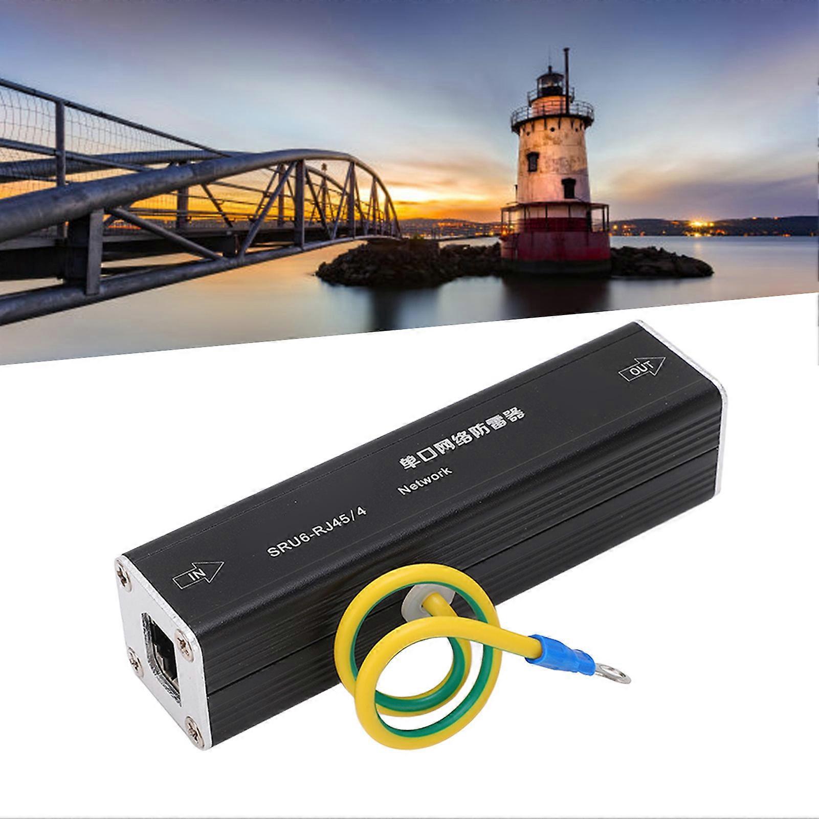 Ethernet Surge Protector RJ45 Lightning Suppressor Thunder Arrestor for Protection 5V 