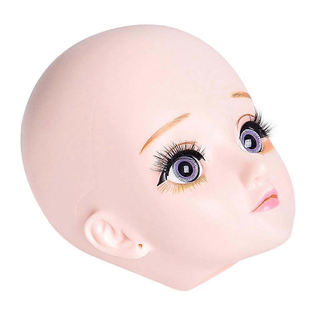 Eyelash Extension Practice Kit for Beginners Realistic Silicone Makeup Practice Head Beige Plastic 1 Count