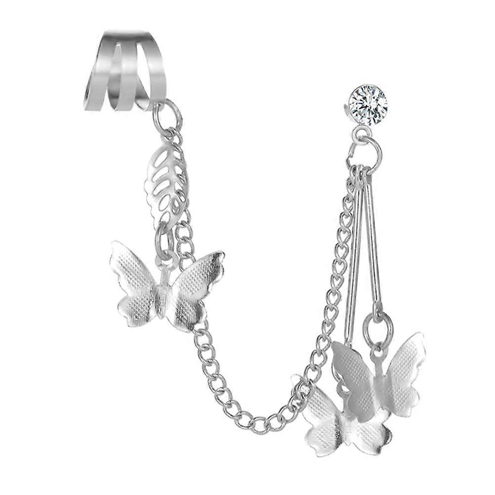 Tassel Ear Jewelry Silver Alloy Stylish Ear Clip for Decoration 1Pcs