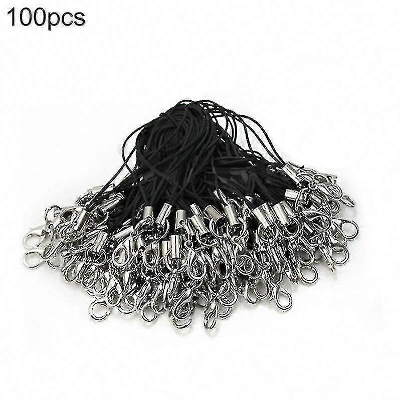 100 قطعة من أسهم الهاتف الأسود مع مشابك جراد البحر للهواتف المحمولة وبطاقات الهوية