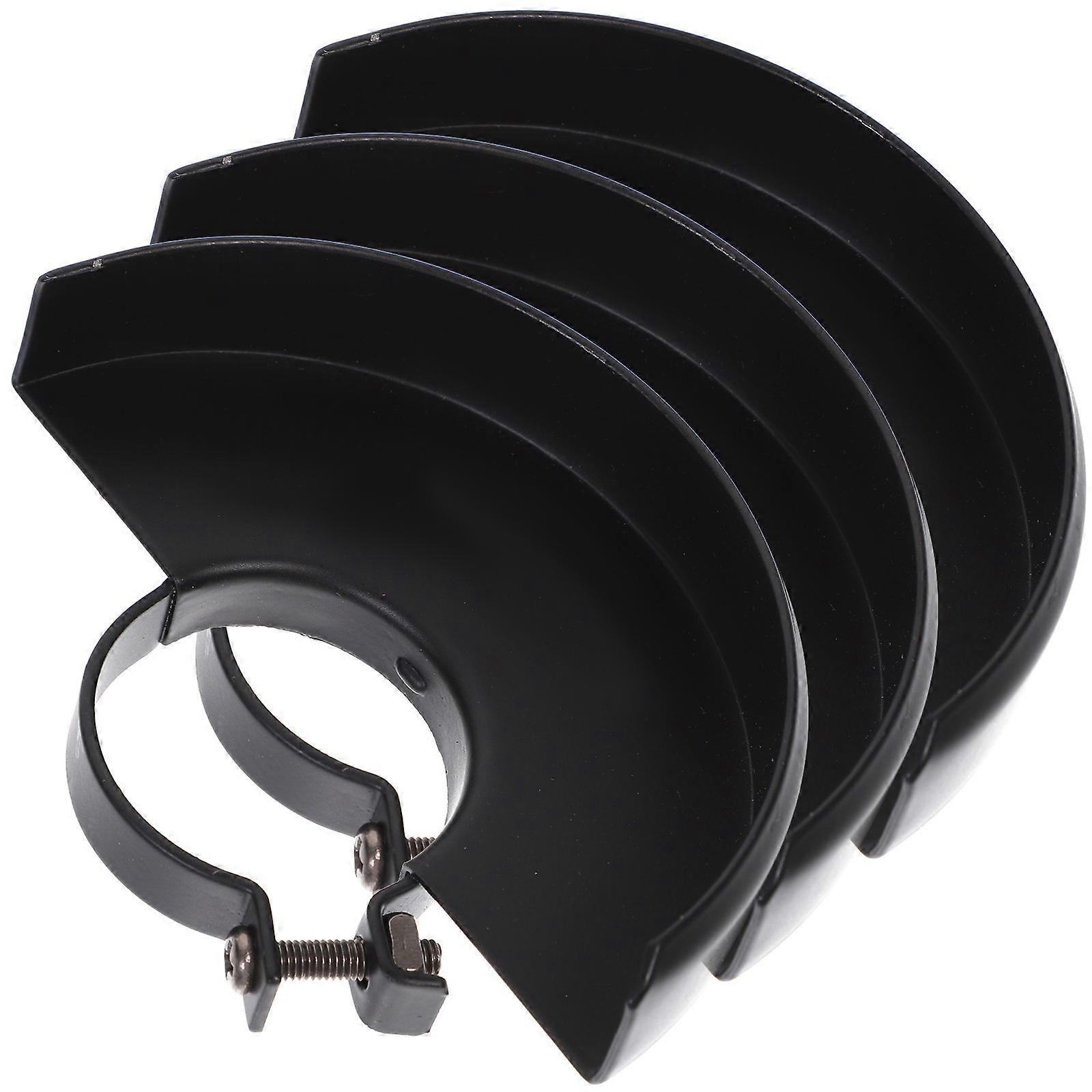Grinder Safety Guard For DIY Projects Black Round Shape Durable 3Pcs