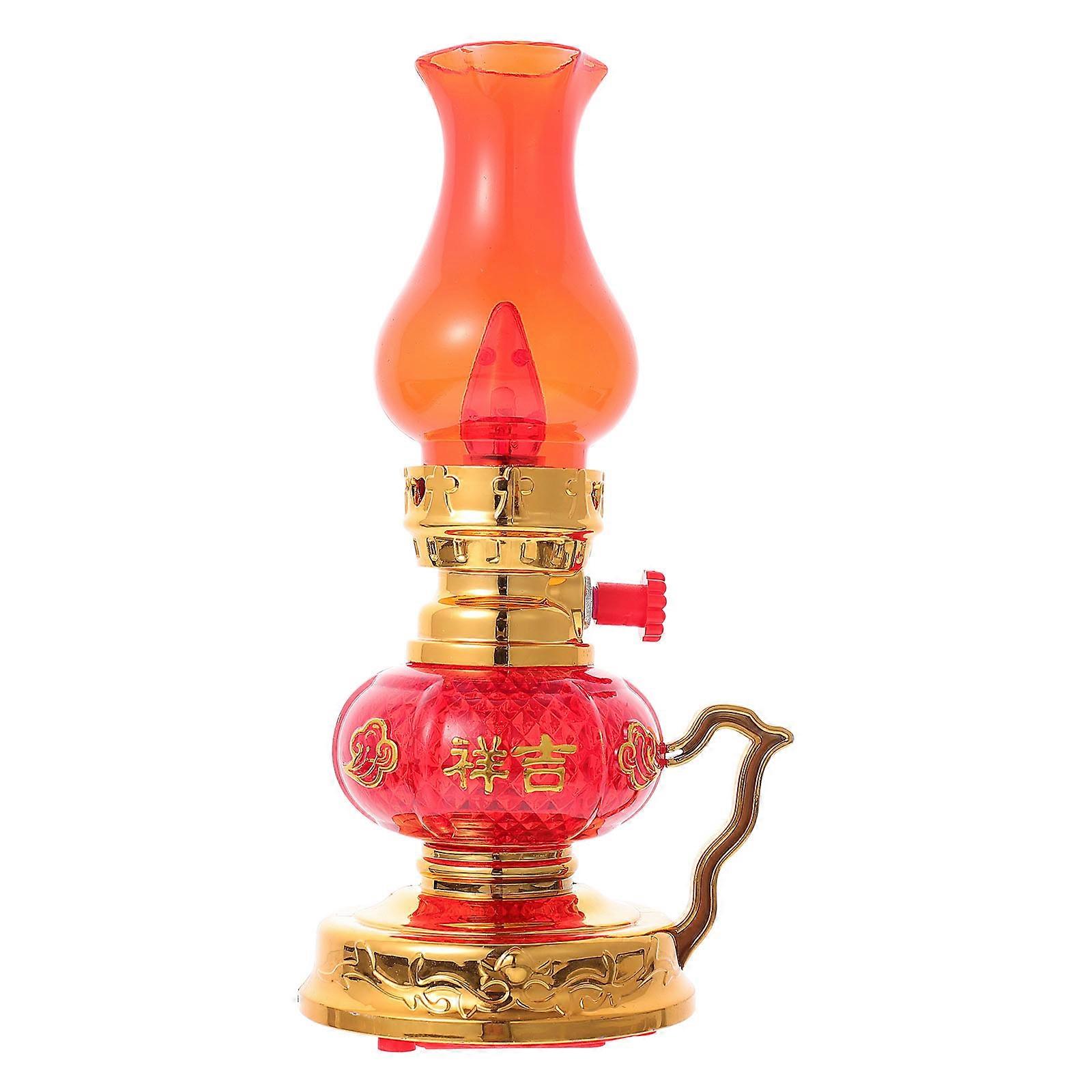 Red Buddhist Lamp for Indoor Use Plastic Home Decoration Lightweight and Small 1pc