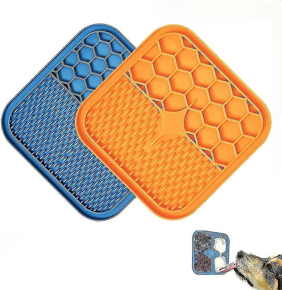 Dog Lick Mat, Large with Strong Suction, 2pcs