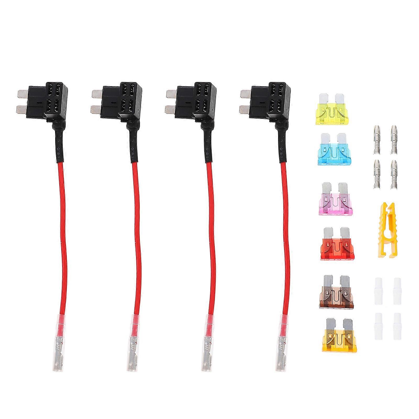 19pcs Fuse Holders for Car Fuse Boxes Circuit Modification Tools in Assorted Colors