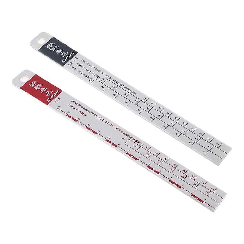 Car Paint Ruler For Automotive Touch Up, Paint Ratio Gauge, Paint Scale Tool, Black/Red