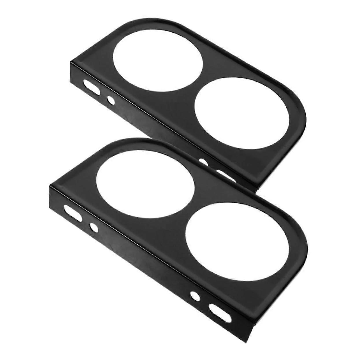 2Part Car Gauge Holder Universal 2Hole Gauge Mount Made of Iron for Dashboard Monitoring Vehicle Installation Accessories