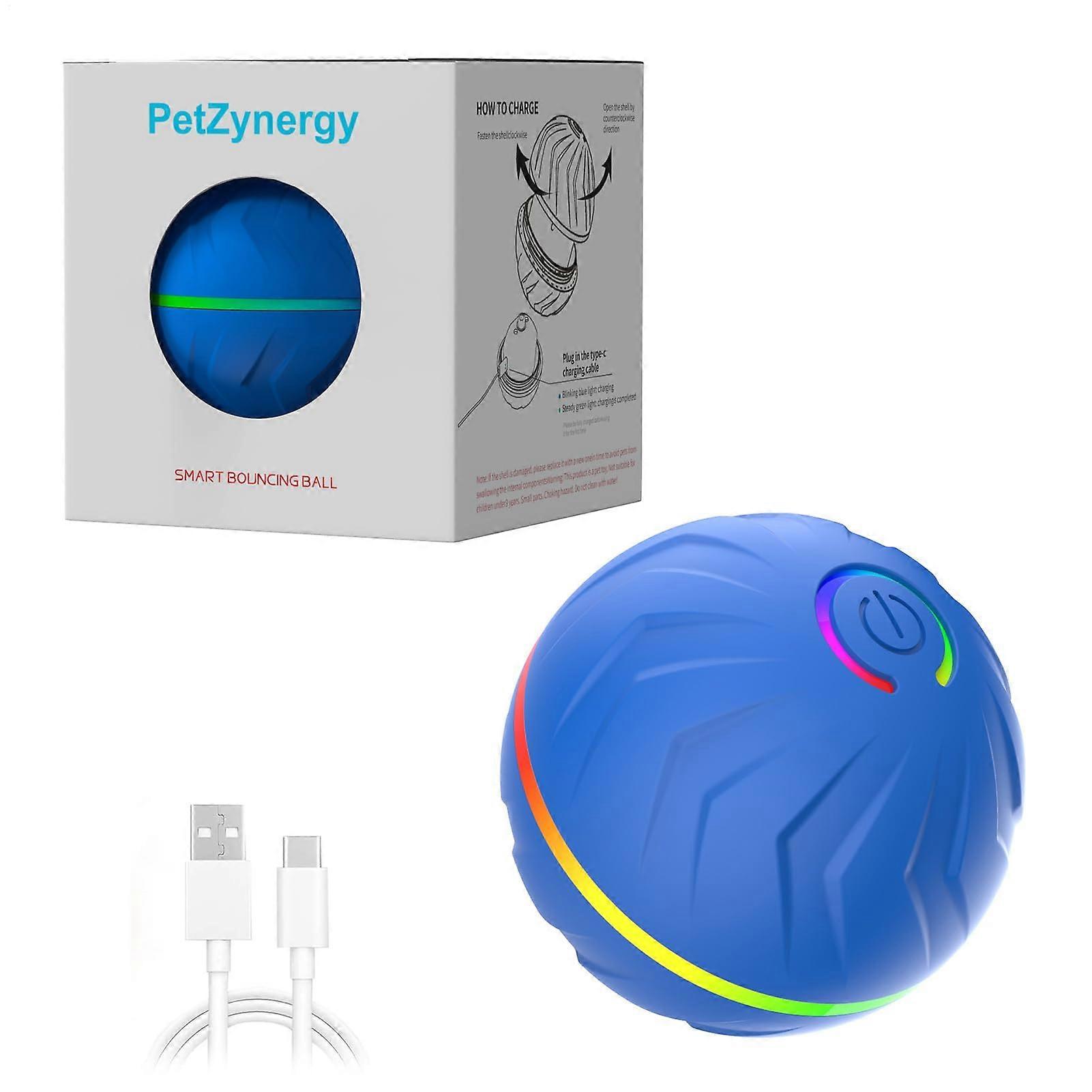 Rolling Ball Dog Toy - Interactive USB Rechargeable Pet Ball, 2.62 Inch Durable Design for Small and Medium Dogs, Indoor and Outdoor Play