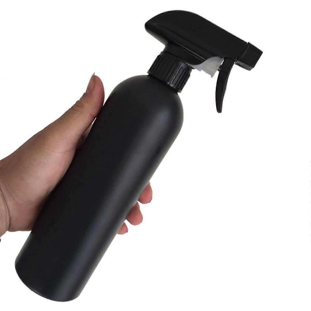 3pcs 500ml Empty Spray Bottles Portable Automobile Supplies Creative Round Shoulder Bottles Refillable Washing Tools (Black)