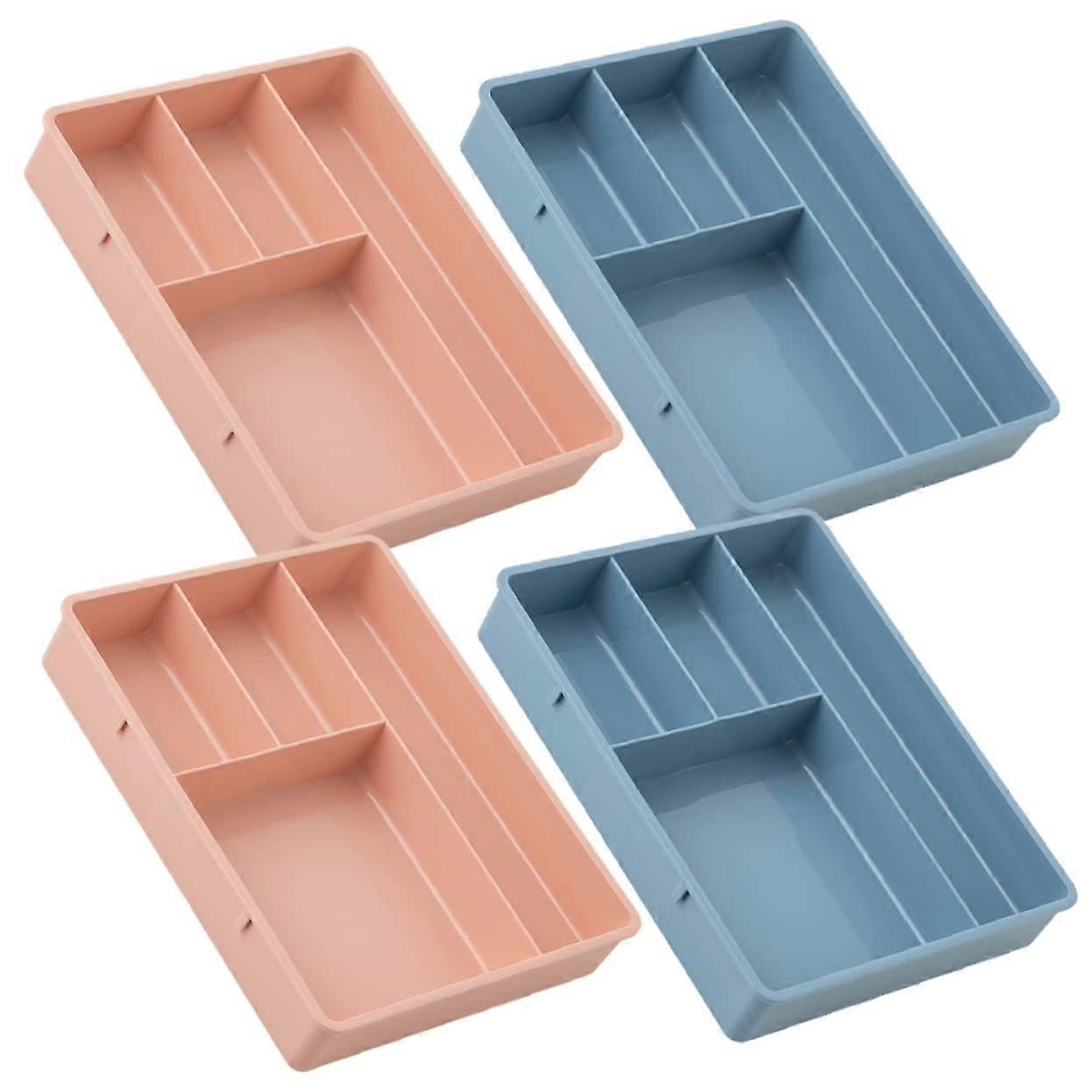 4piece Multifunctional Desk Organizer Storage Boxes for Storing Cosmetics, Office Supplies, and Everyday Items